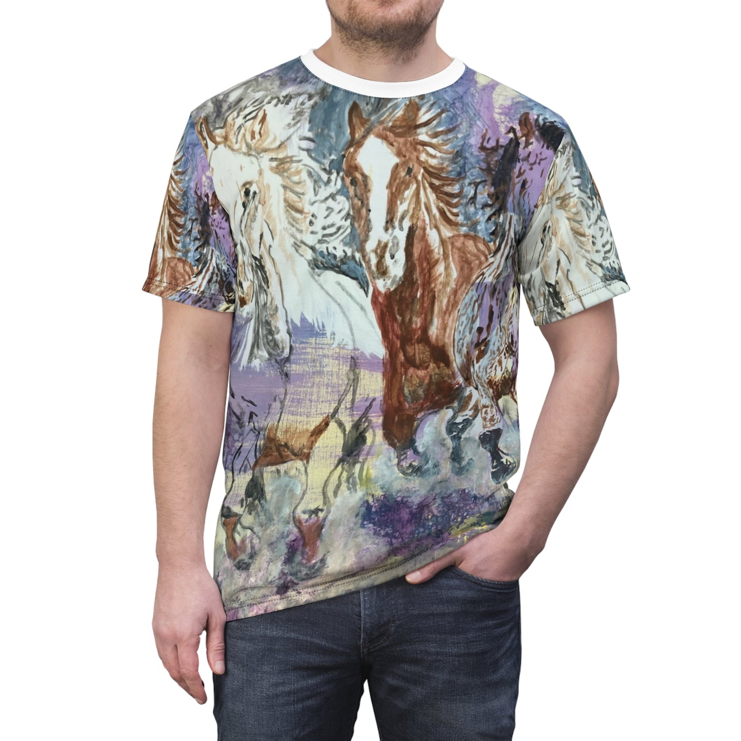 "Free as the Breeze" Unisex Tee, Horse Lovers Gift, Equestrian Apparel, Unique Graphic T-Shirt, Animal Art Clothing