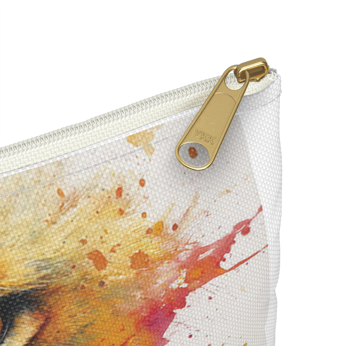 Soul of a Lion, Lion Watercolor Accessory Pouch – Colorful Splash Makeup & Travel Organizer