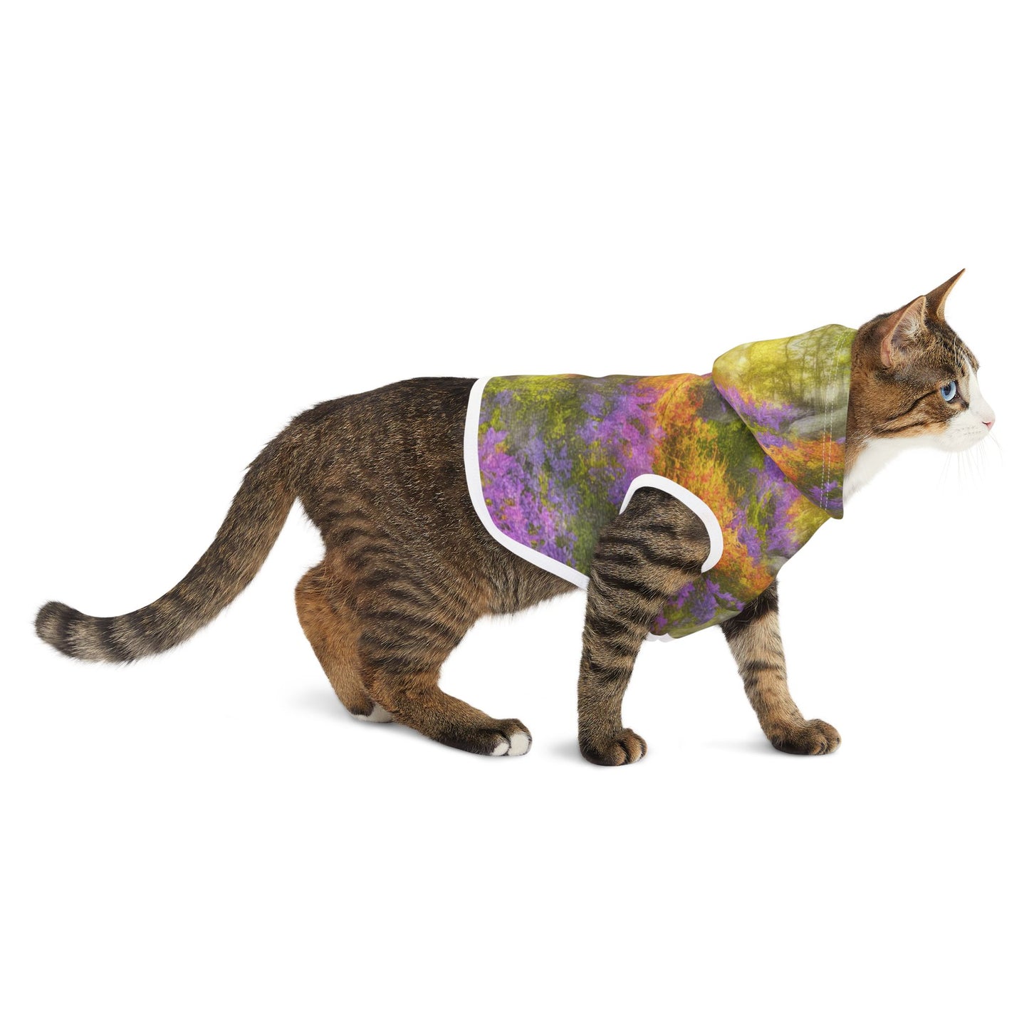 Lavender Gold Bloom, Pet Hoodie | Colorful Dog Sweater, Cozy Pet Apparel, Trendy Dog Clothes, Warm Furry Outfit, Pet Fashion Gift