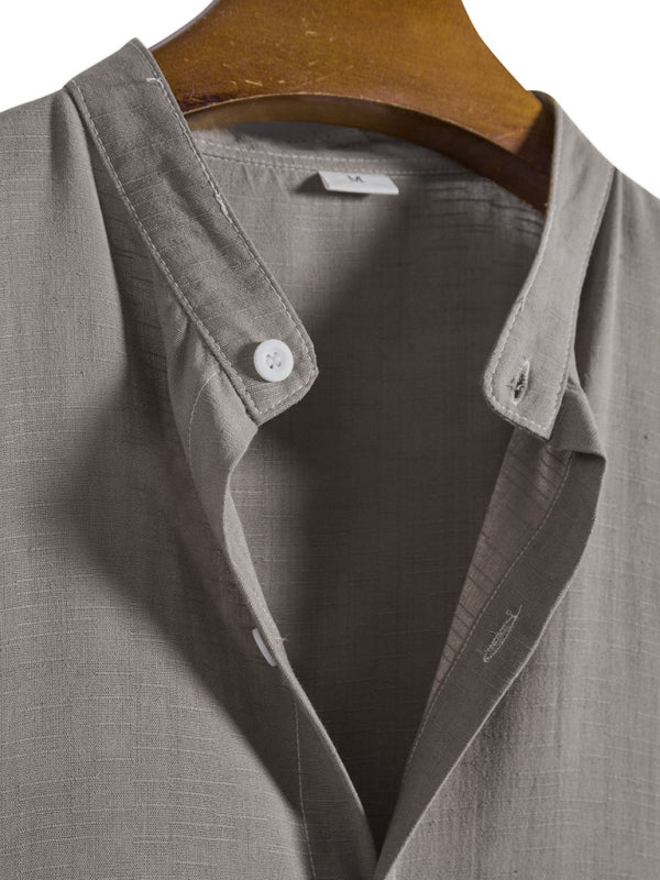 Men's Trendy Stand Collar Shirt - 7 Colors