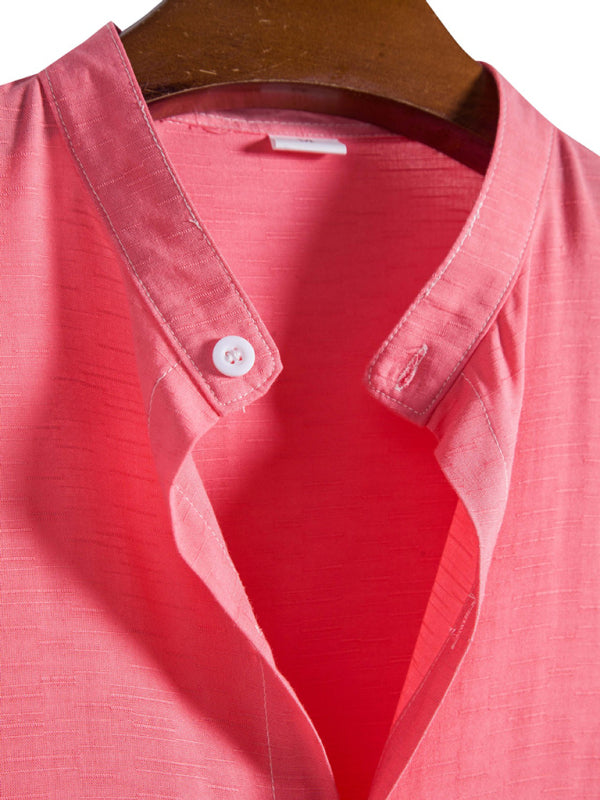 Men's Trendy Stand Collar Shirt - 7 Colors