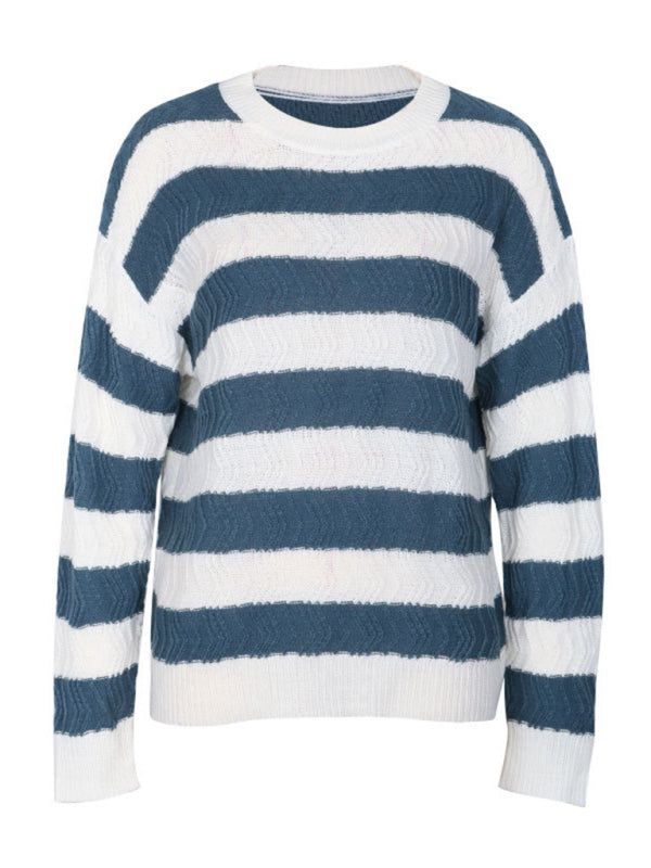 Textured Chevron Long Sleeve Sweater, 1 Color