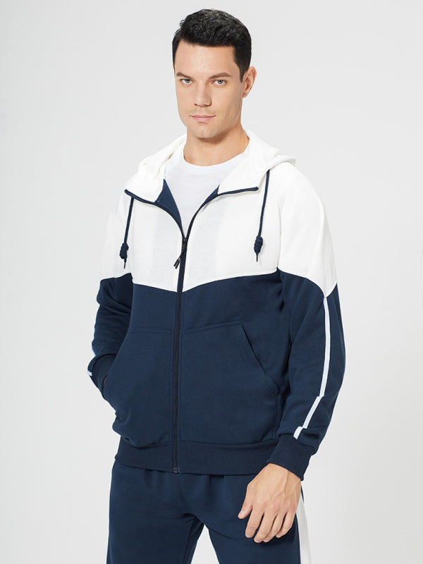 ChatGPT said: Men’s Colorblock Hooded Zip Tracksuit Shop the Look, – 4 Color Combinations