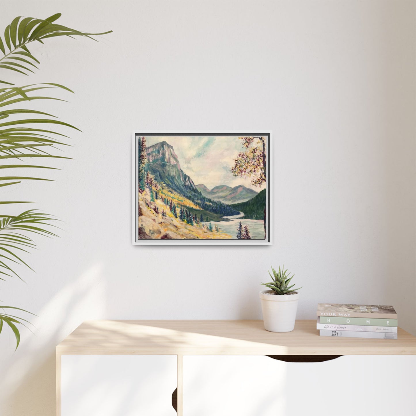 Cascading Landscape Framed Art, Nature Wall Decor, Scenic Home Décor, Mountain Artwork, Gift for Nature Lovers