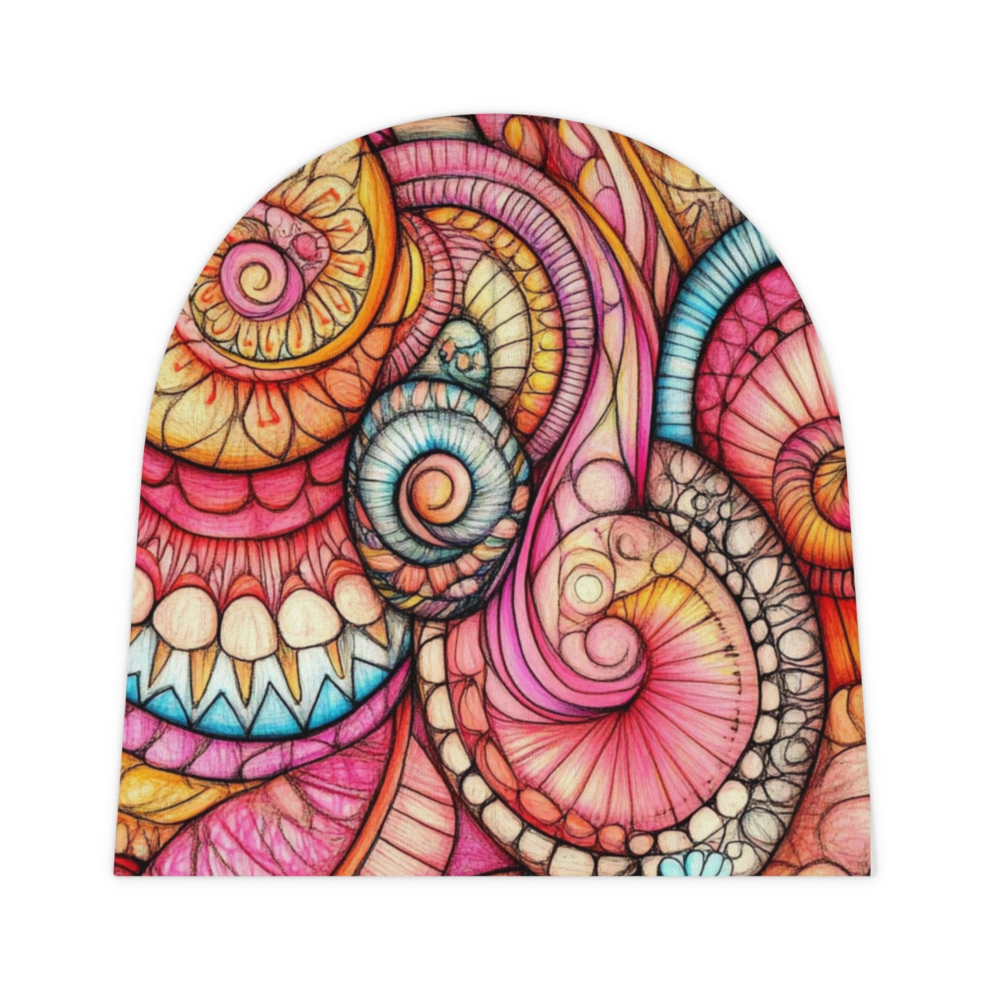 Abstract Seashell, Baby Beanie (AOP)