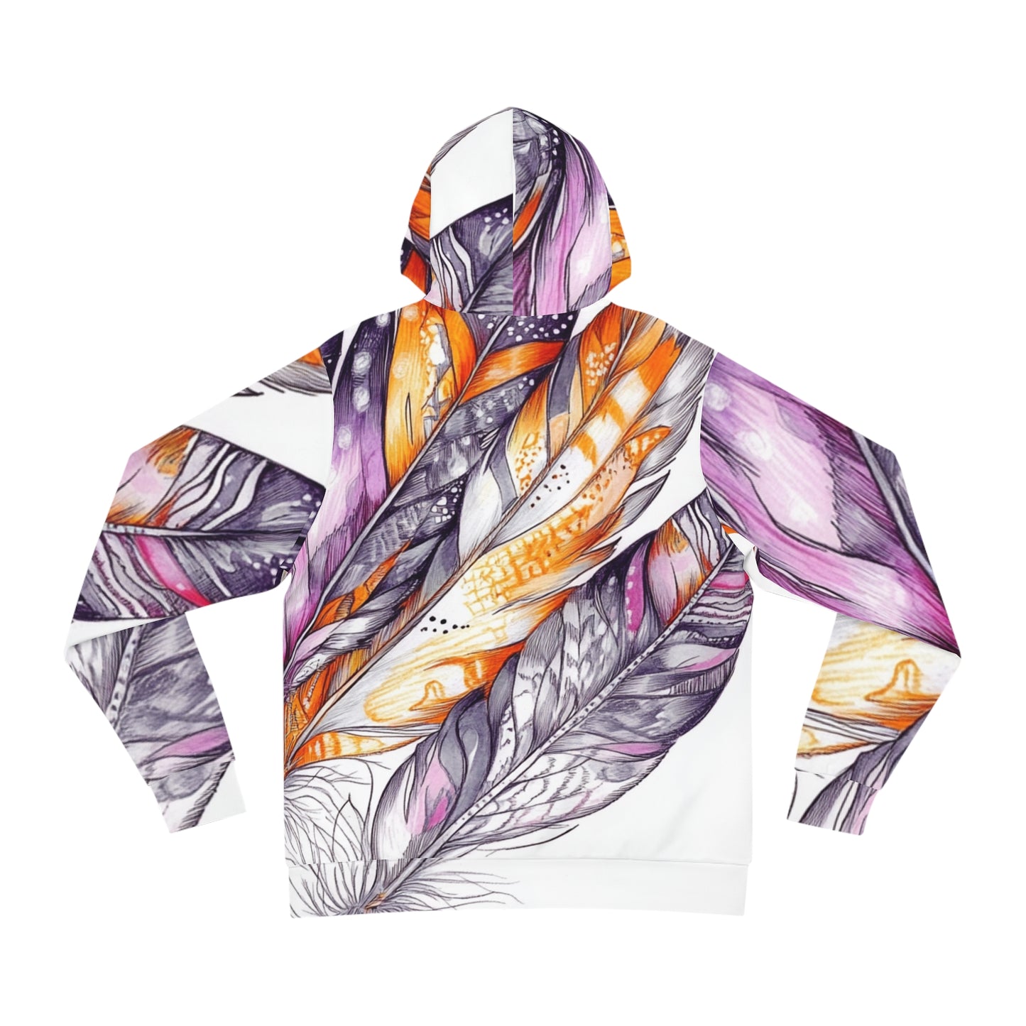 White Feathers, Fashion Hoodie (AOP)