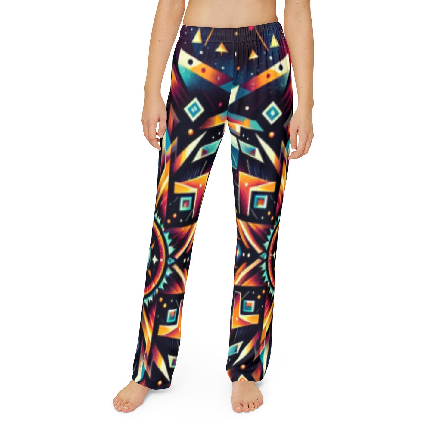 Geometric Tribal, Kids Pajama Pants (AOP)