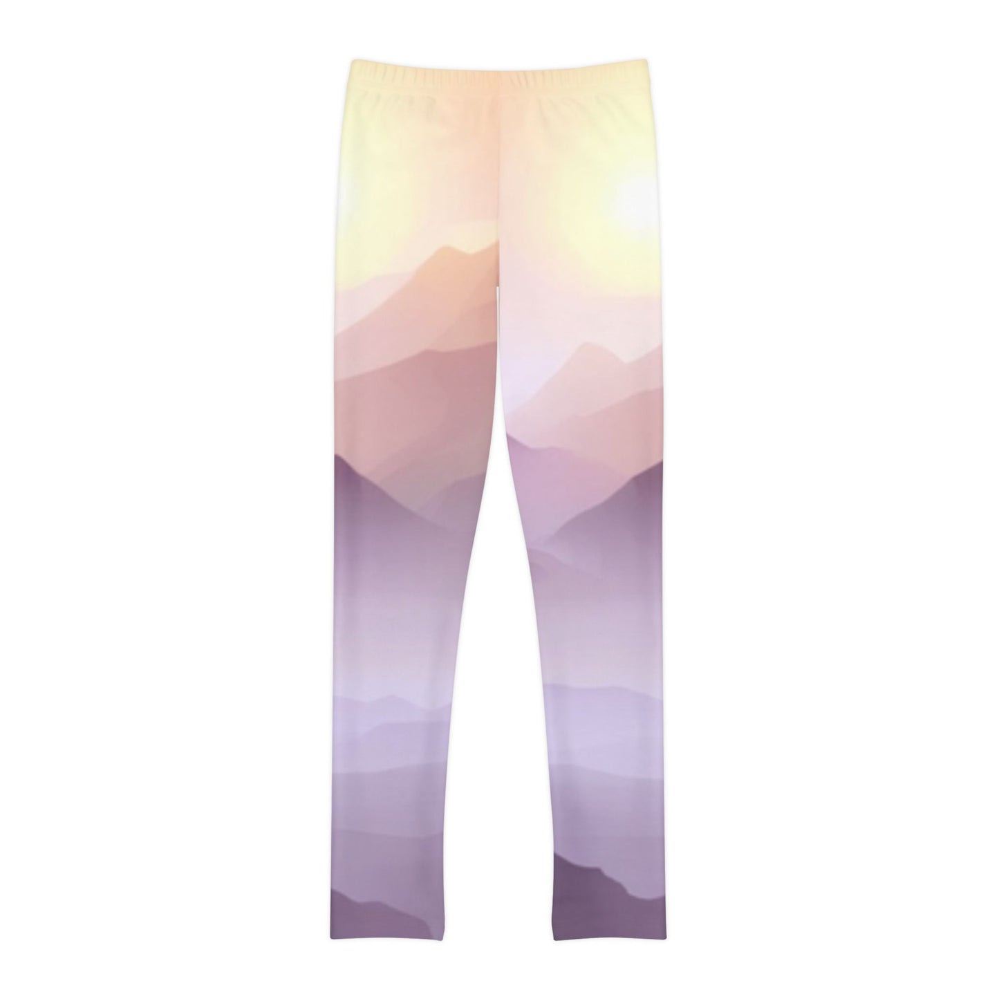 Purple Mountains, Unisex Youth Full-Length Leggings (AOP)