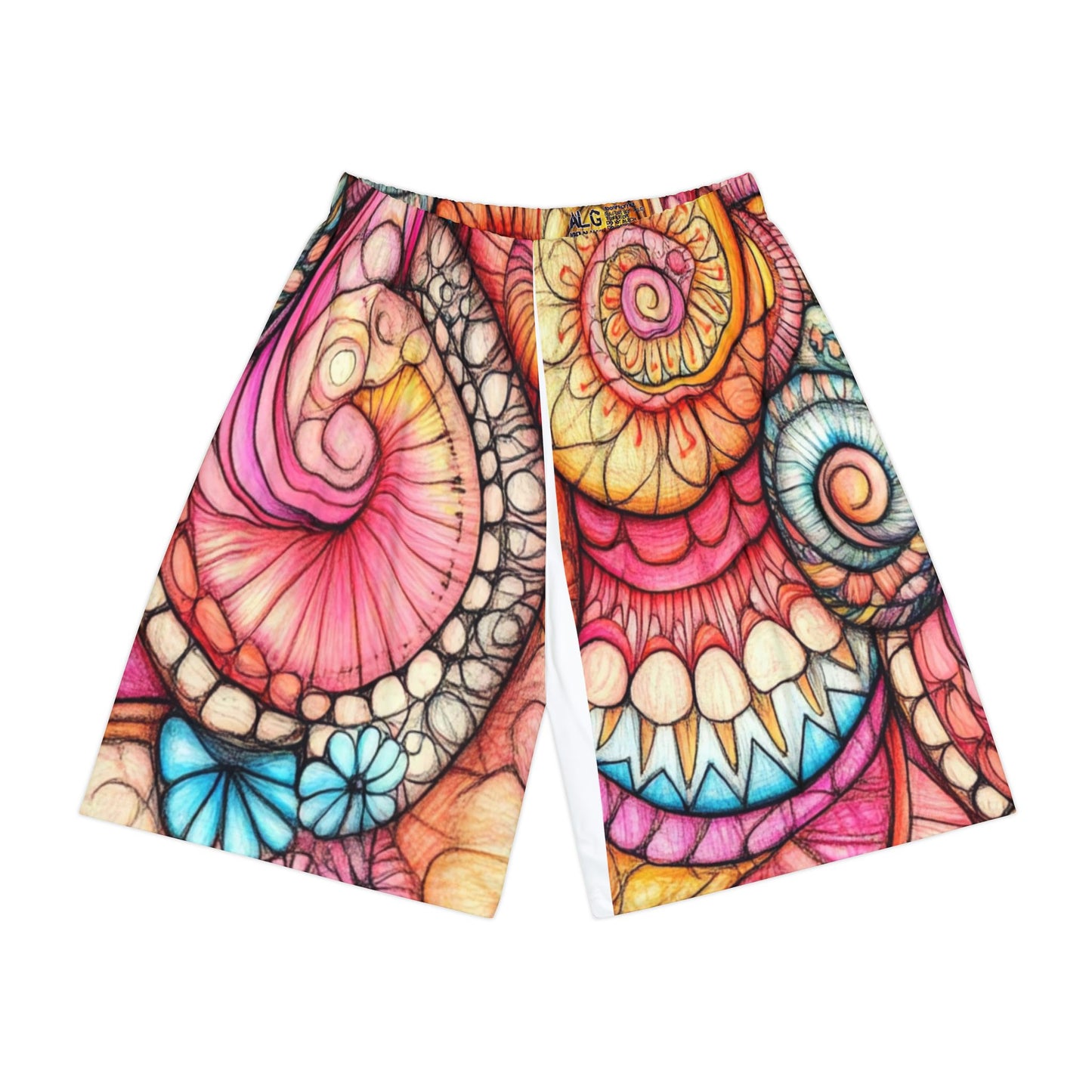 Abstract Seashell, Men’s Sports Shorts (AOP)