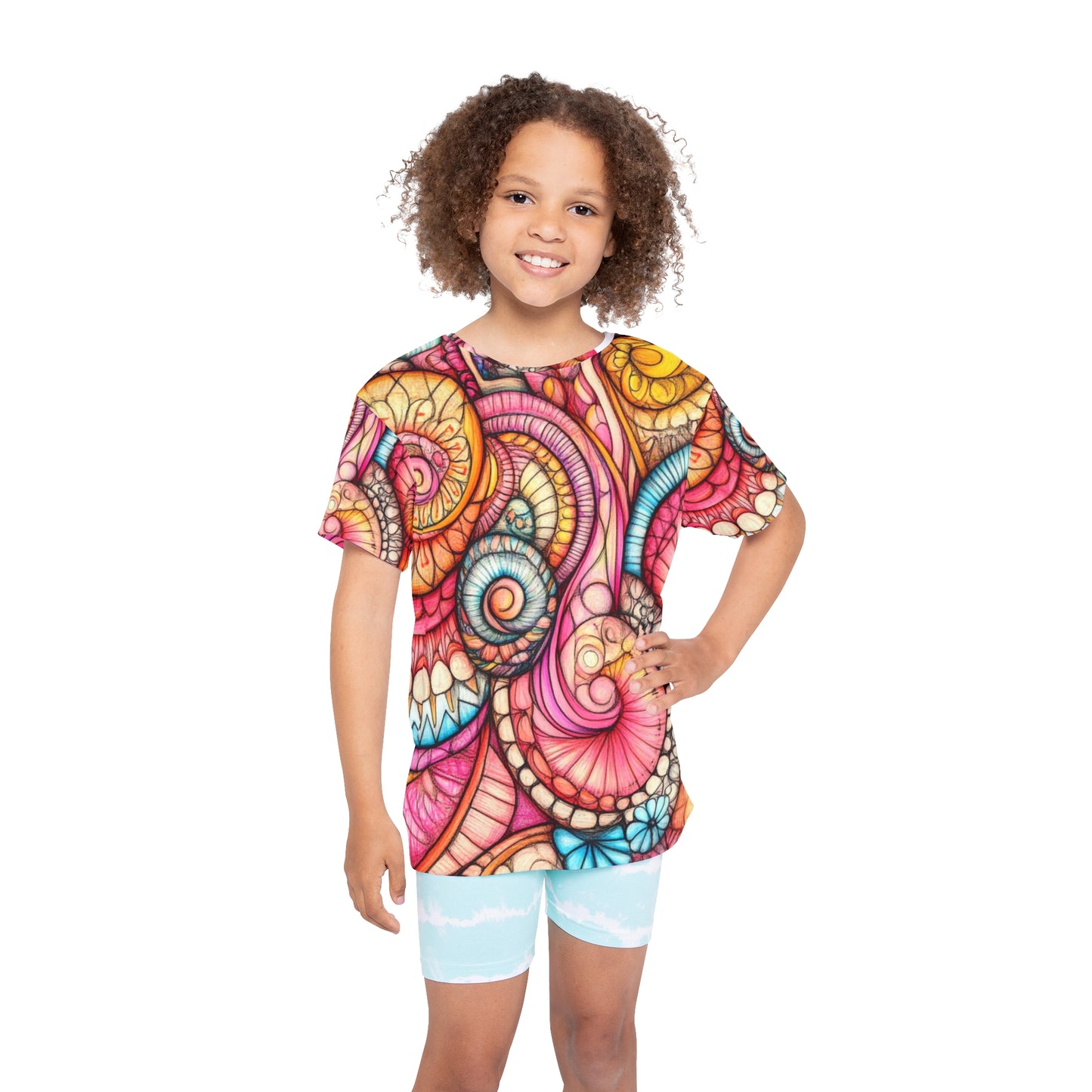 Abstract Seashell, Unisex Kids Sports Jersey (AOP)