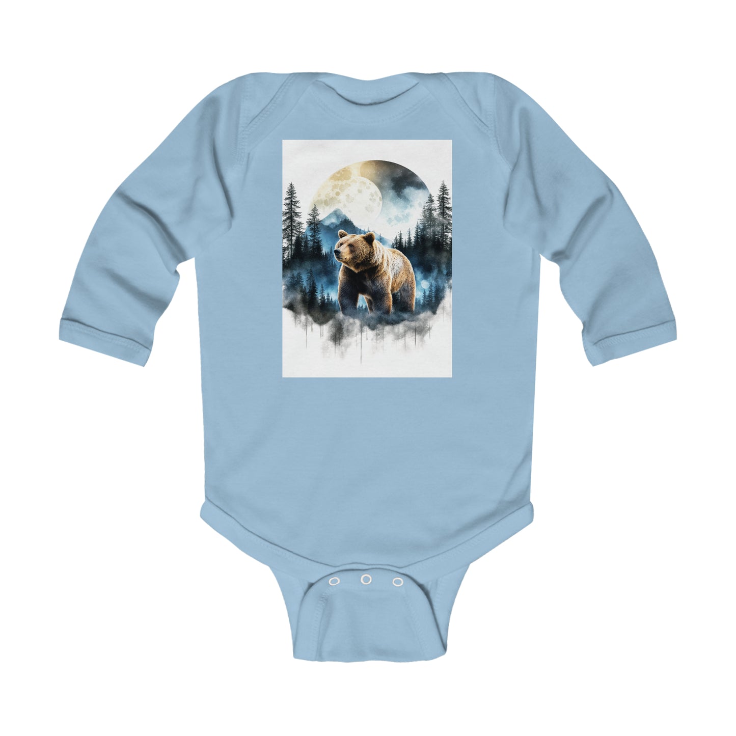 Bear Moon, Infant Long Sleeve Bodysuit