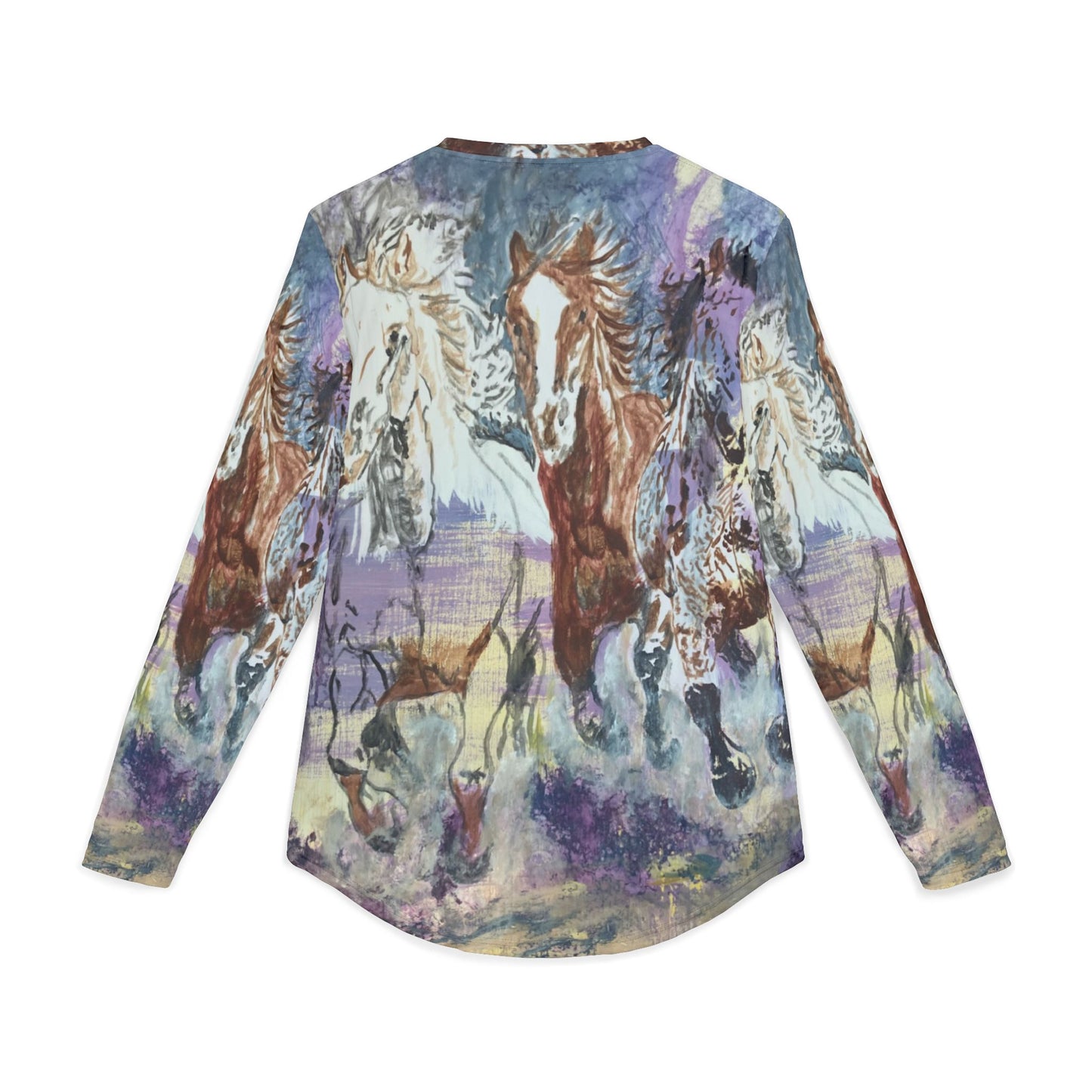 "Free as the Breeze" Men's UV Protection Long Sleeve Shirt, Stylish Outdoor Apparel, Gift for Horse Lovers, Sun Protection Top
