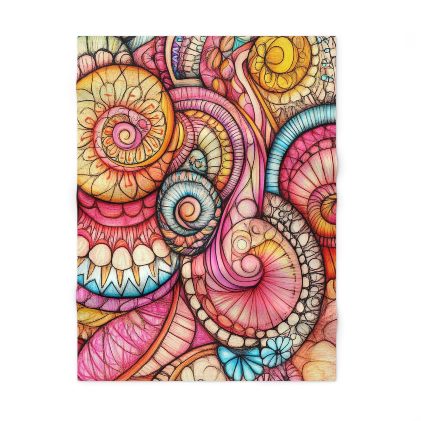 Abstract Seashell, Soft Fleece Baby Blanket