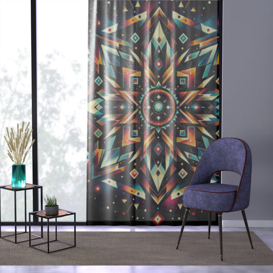 Geometric Tribal, Window Curtain