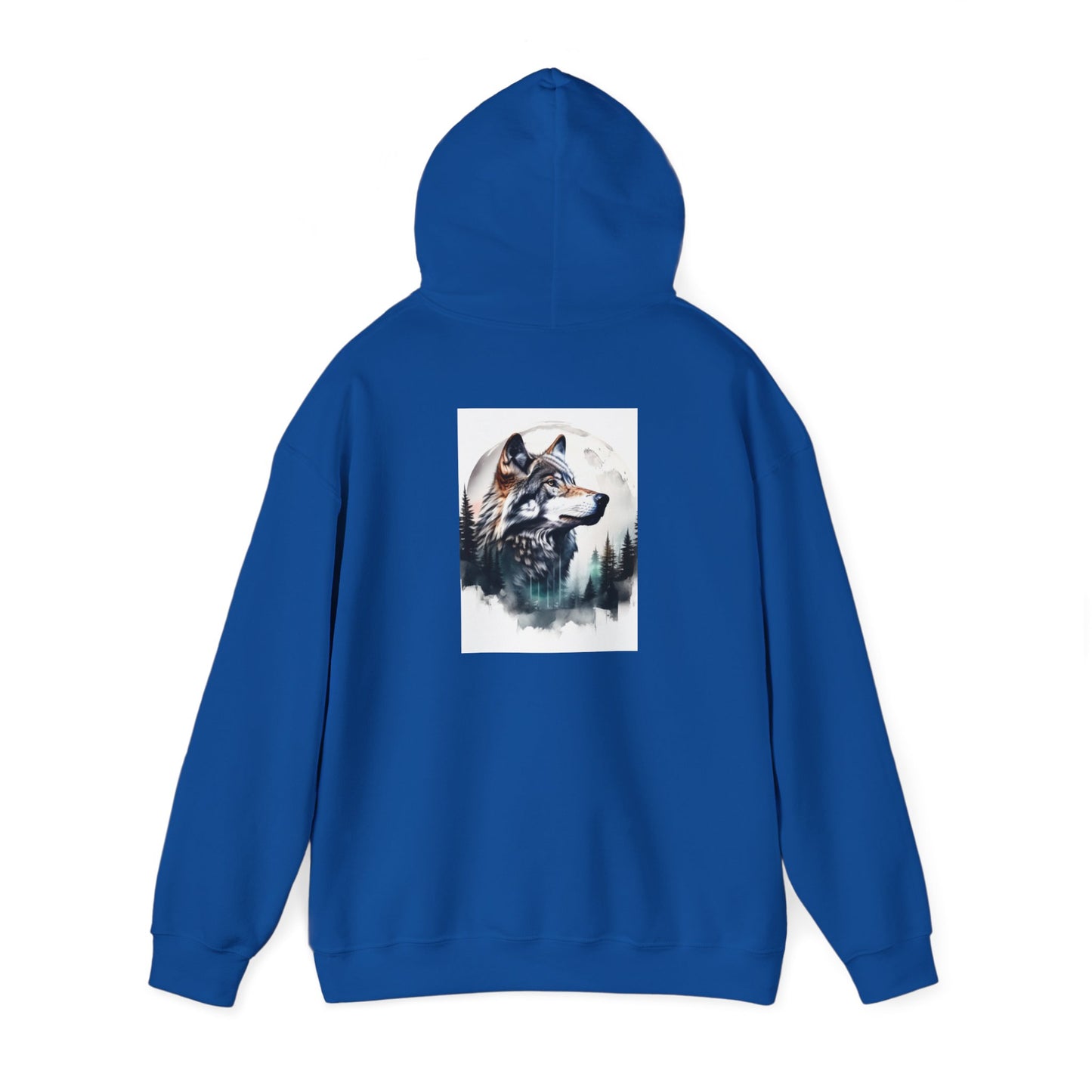 Wolf Moon, Unisex Heavy Blend™ Hooded Sweatshirt, AI Assisted Design