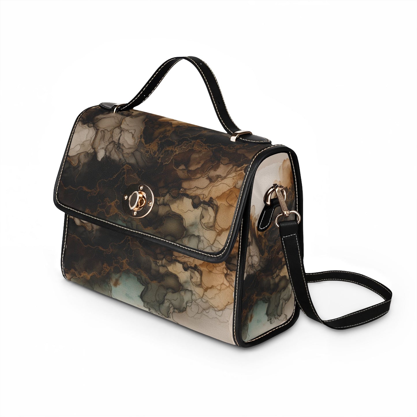 Earth Toned Watercolor, Canvas Bag