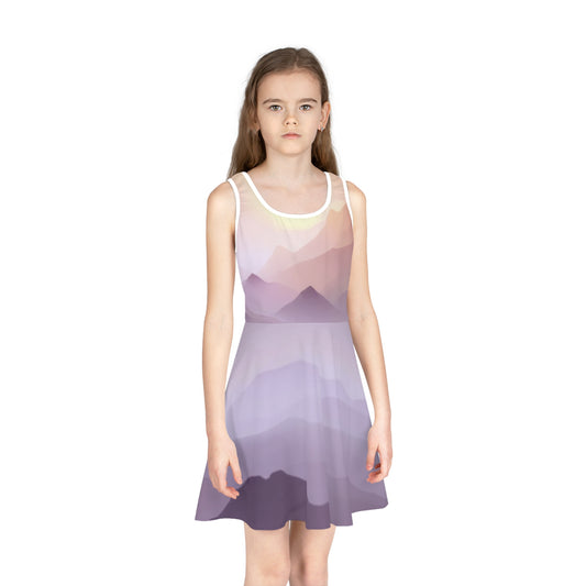 Purple Mountains, Girls' Sleeveless Sundress (AOP)