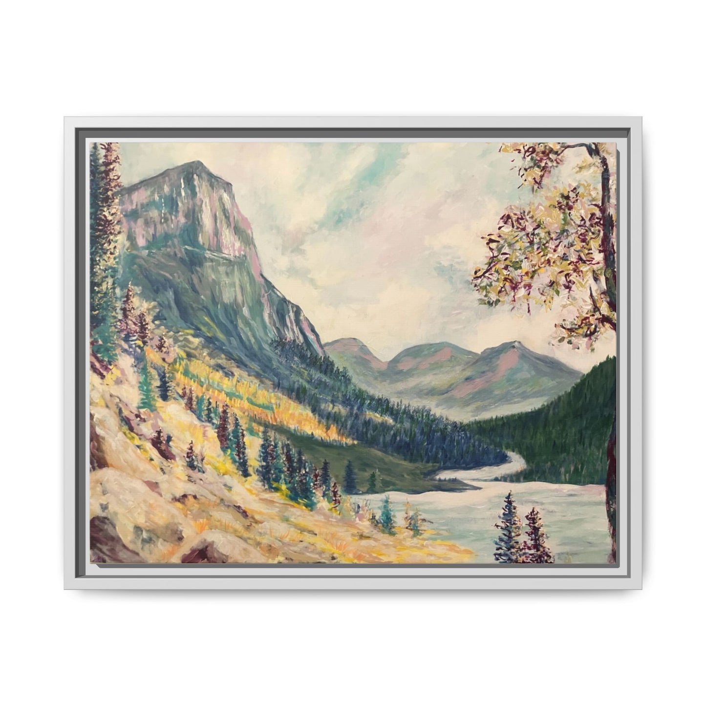 Cascading Landscape Framed Art, Nature Wall Decor, Scenic Home Décor, Mountain Artwork, Gift for Nature Lovers