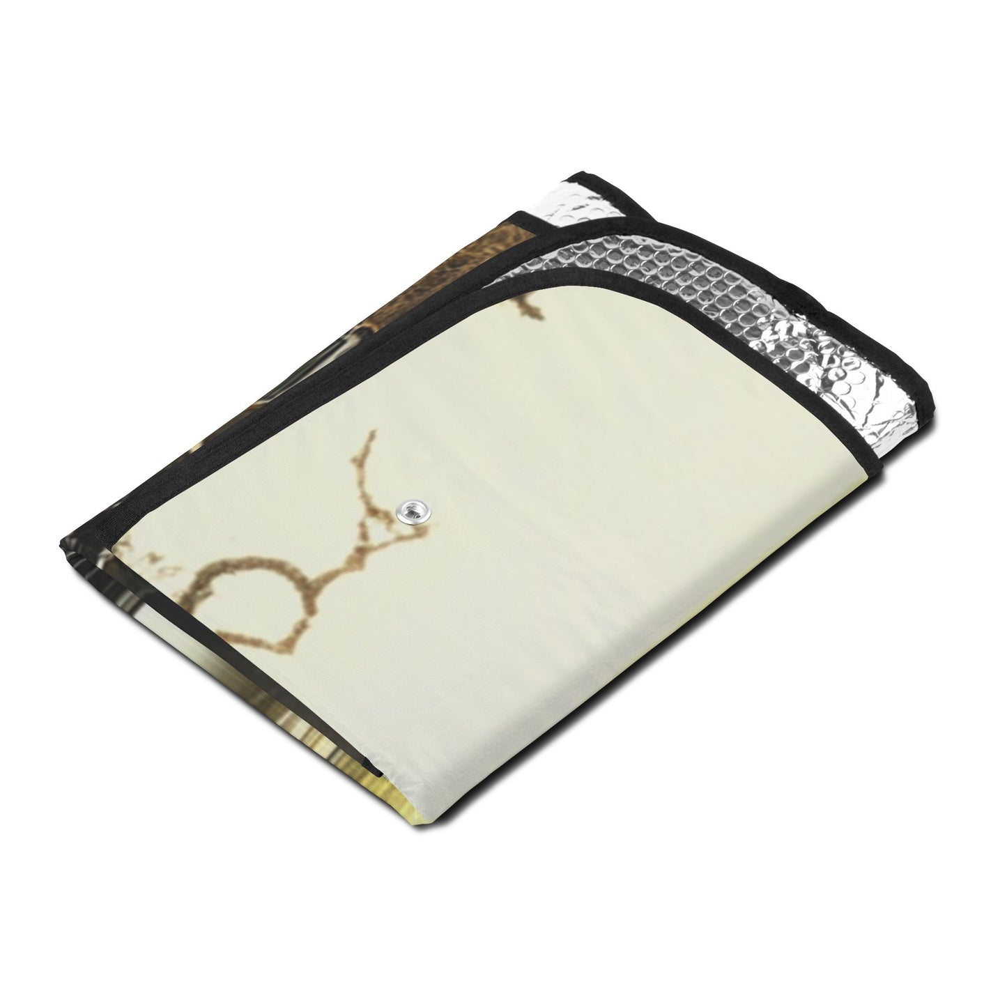 Vintage Golden Cadillac Car Sunshade — Retro Classic Car Windshield Sunshade