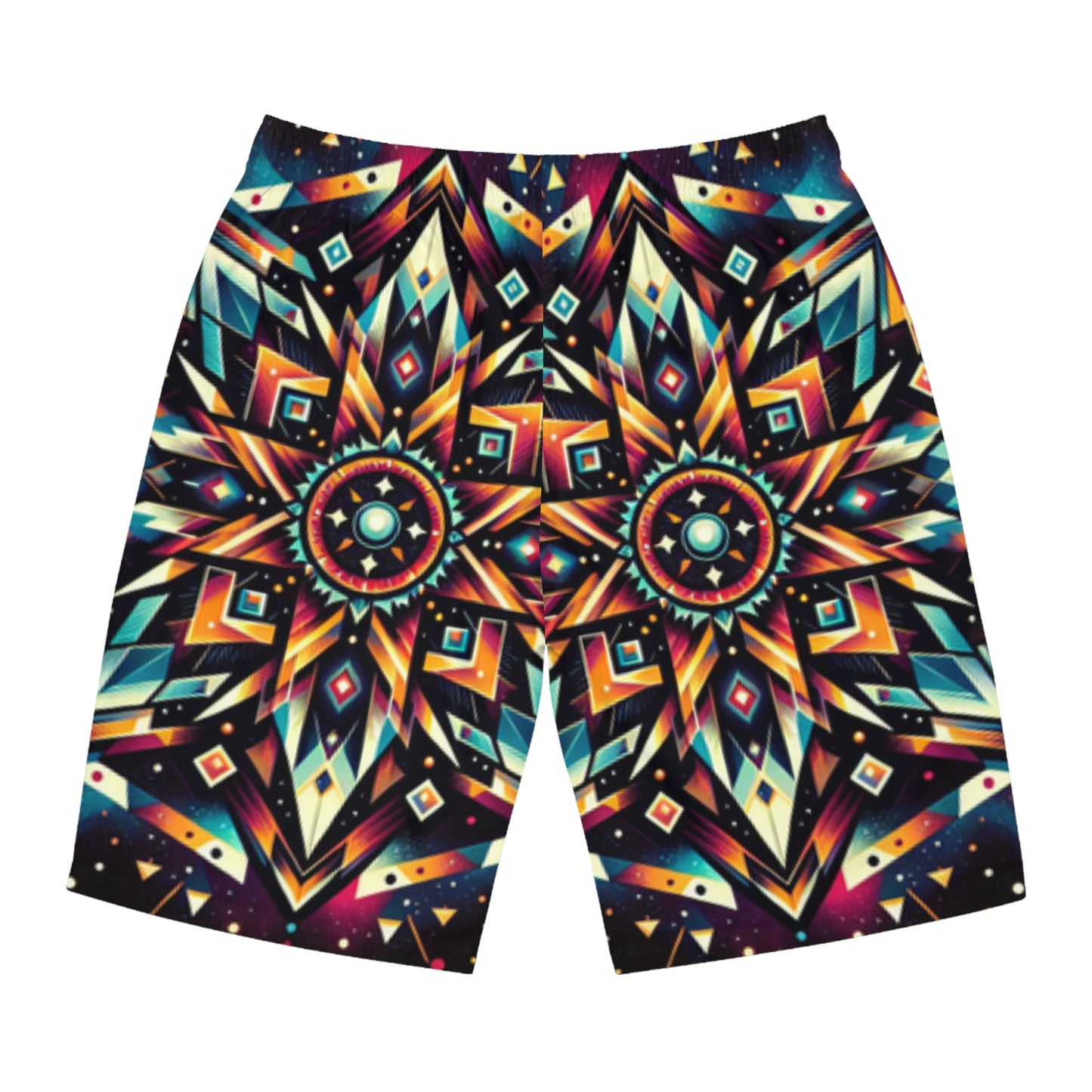 Geometric Tribal, Men's Board Shorts (AOP)