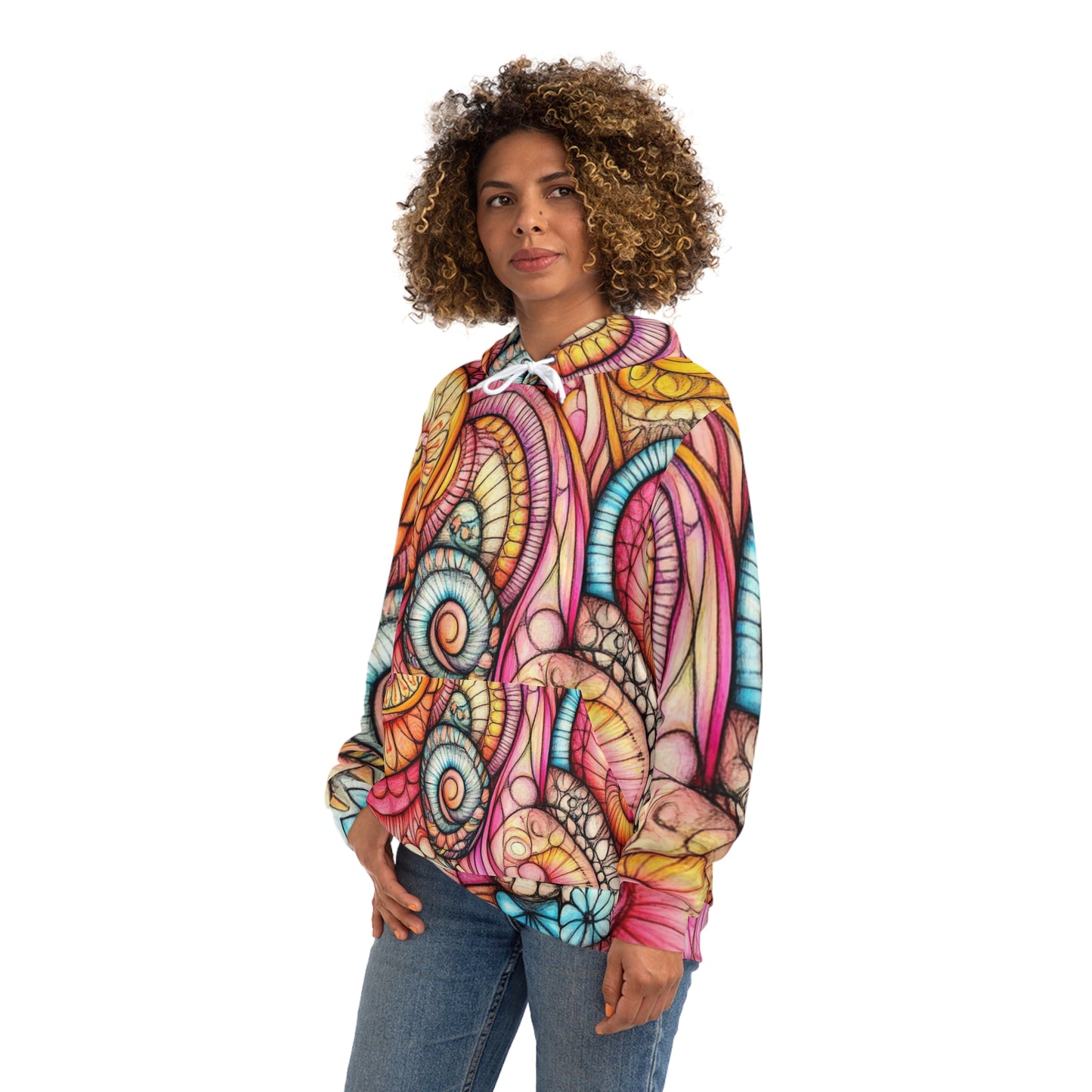 Abstract Seashell, Unisex Fashion Hoodie (AOP)