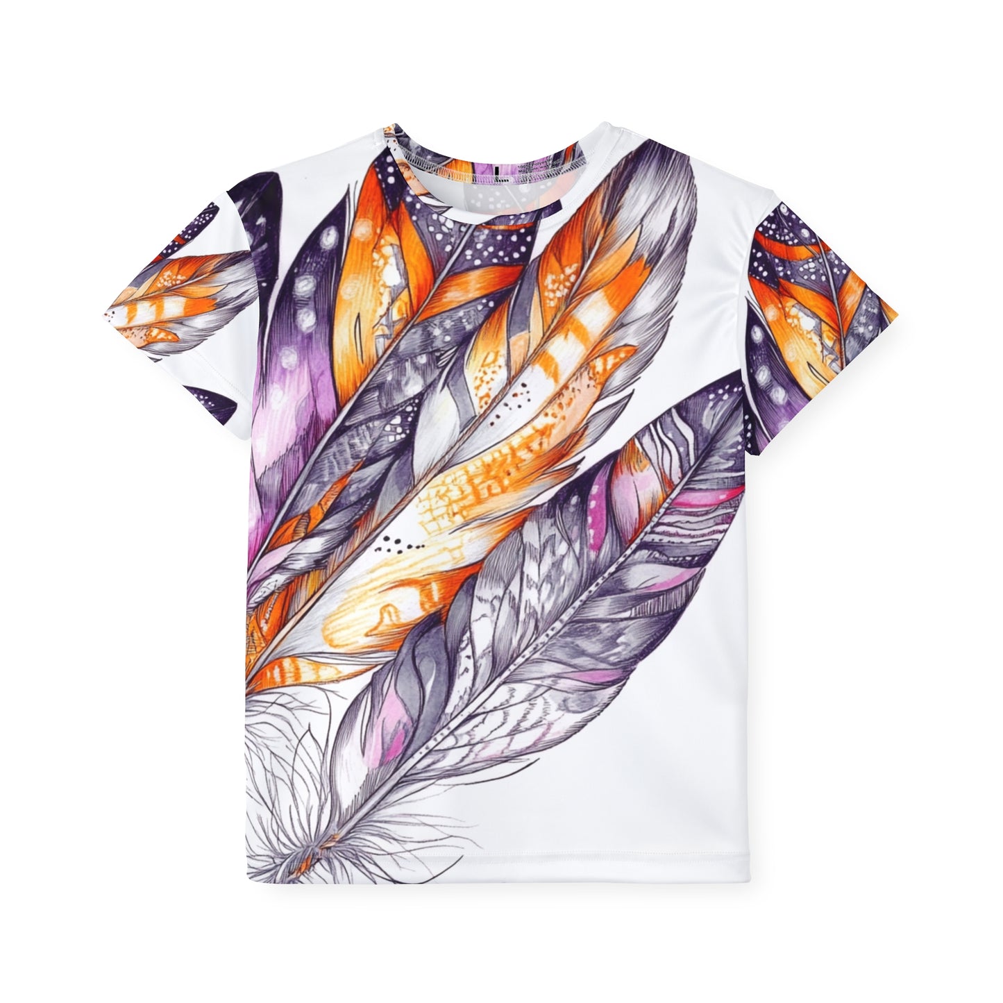 White Feathers, Unisex Kids Sports Jersey (AOP)