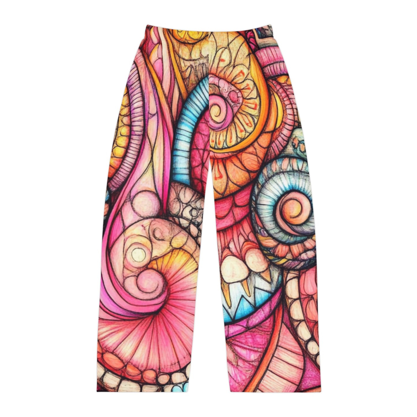 Abstract Seashell, Men's Pajama Pants (AOP)