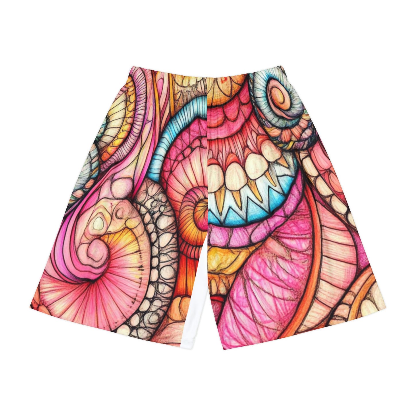 Abstract Seashell, Men’s Sports Shorts (AOP)