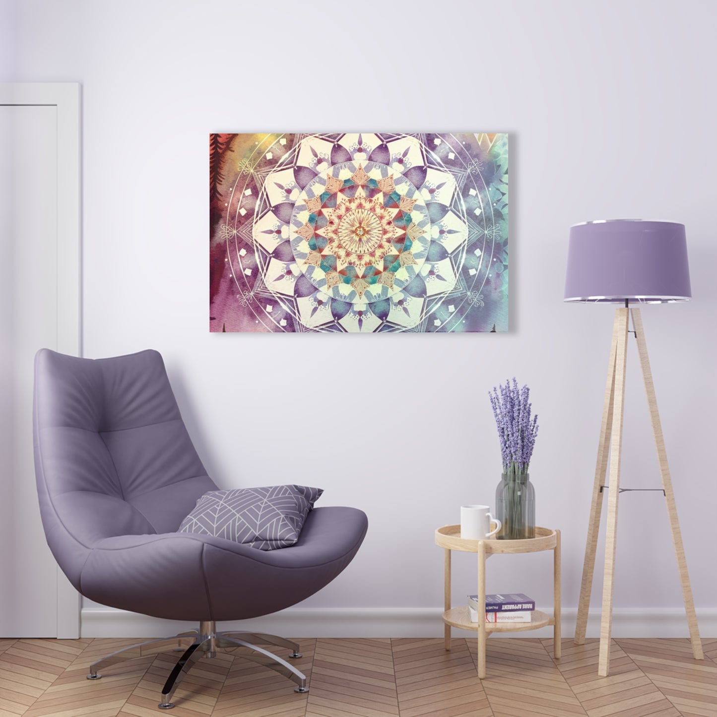 Geometric Pastel Rainbow, Acrylic Prints