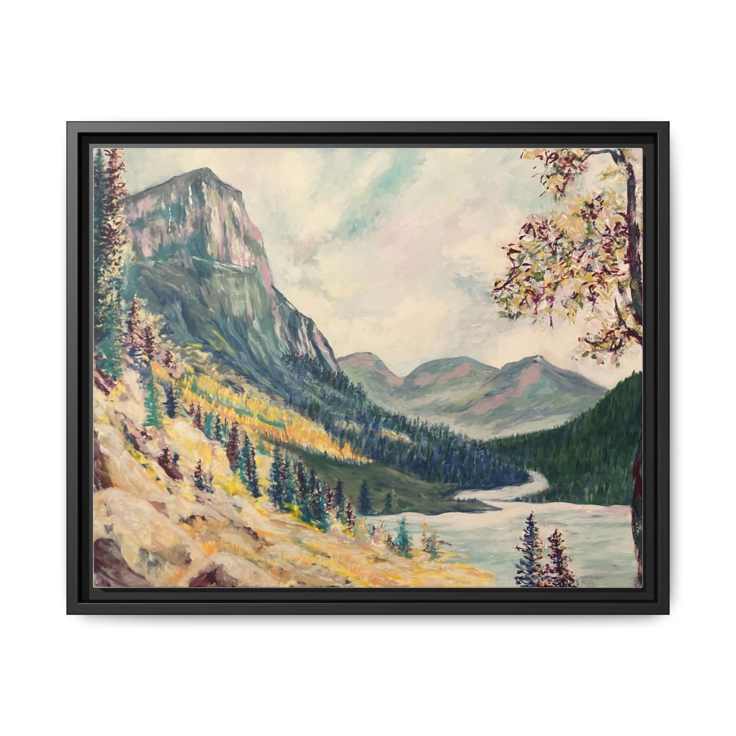 Cascading Landscape Framed Art, Nature Wall Decor, Scenic Home Décor, Mountain Artwork, Gift for Nature Lovers