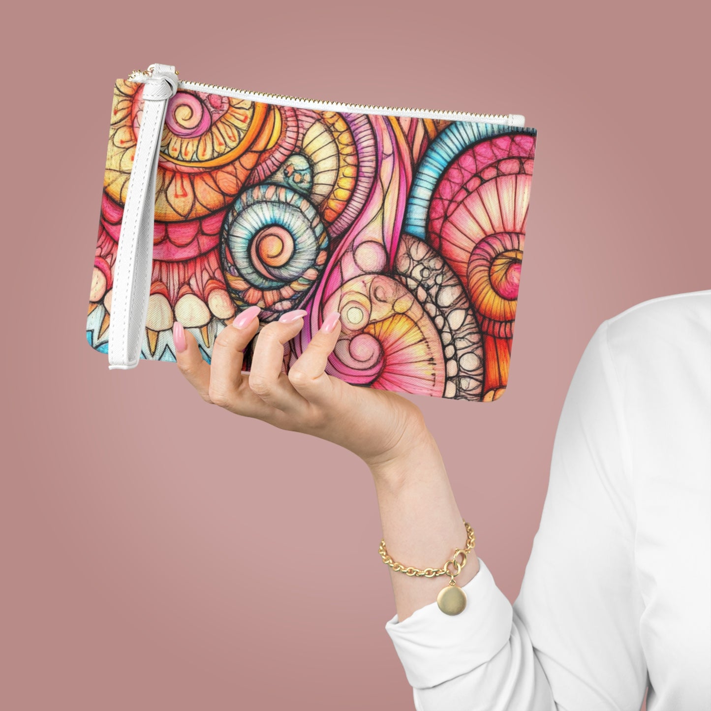 Abstract Seashells, Clutch Bag