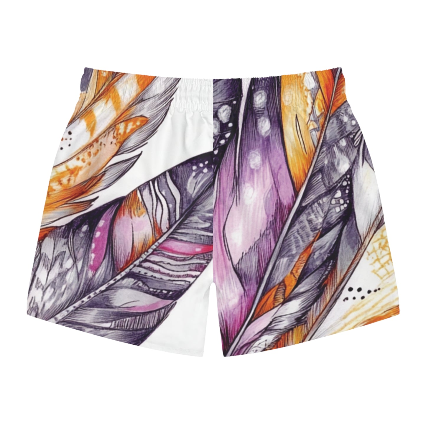 White Feather, Swim Trunks (AOP)