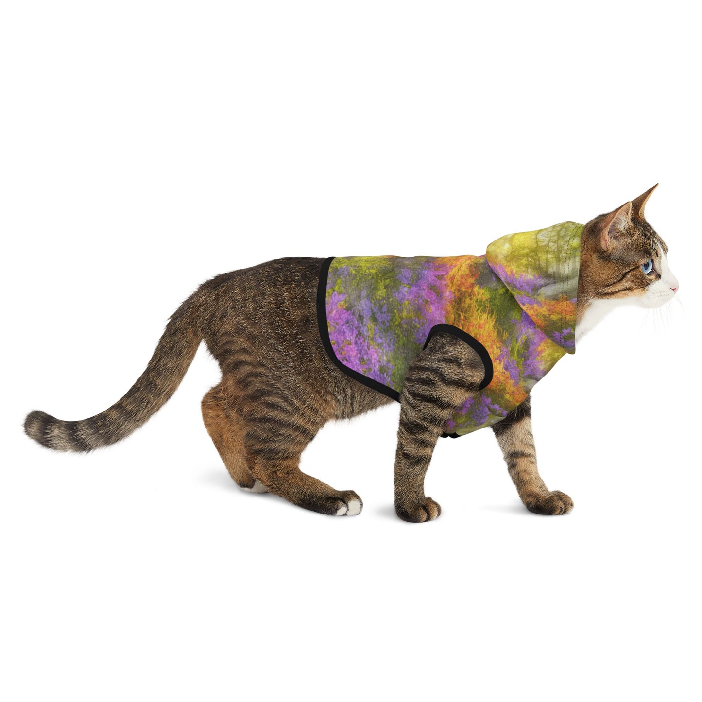 Lavender Gold Bloom, Pet Hoodie | Colorful Dog Sweater, Cozy Pet Apparel, Trendy Dog Clothes, Warm Furry Outfit, Pet Fashion Gift
