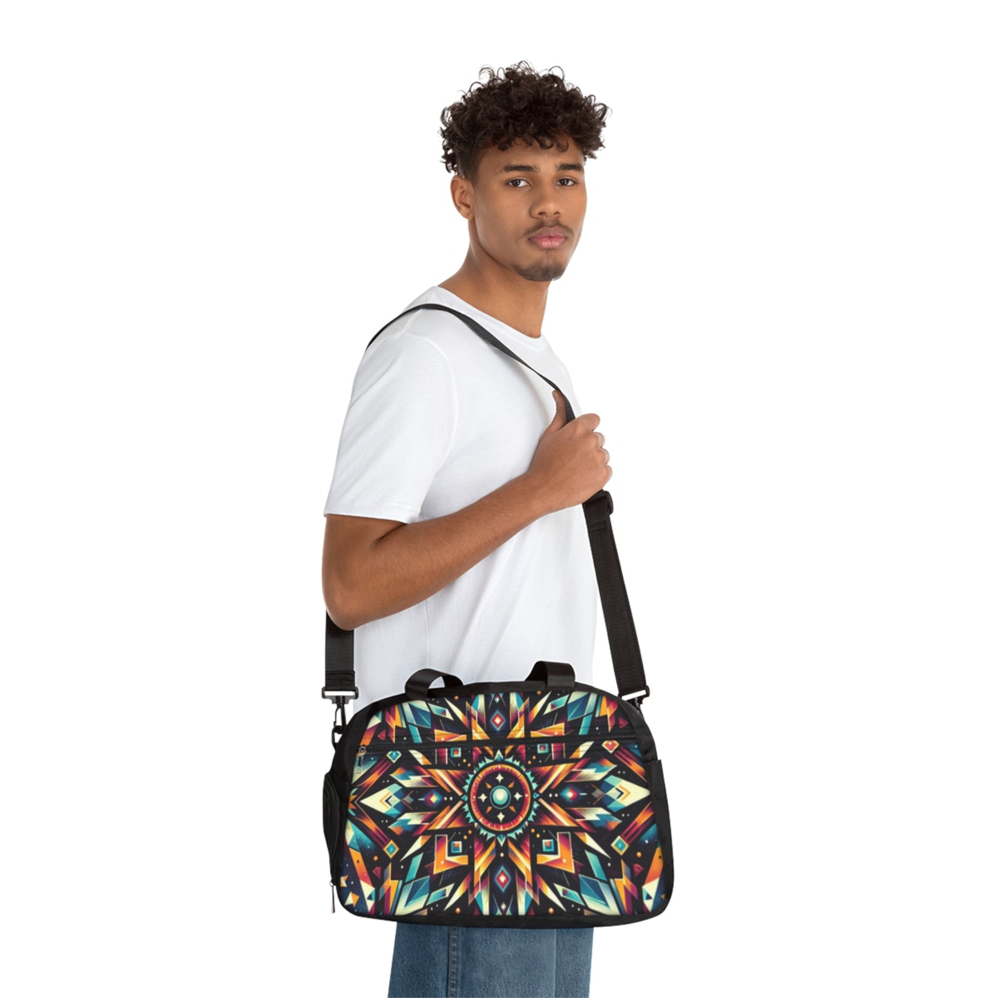 Geometric Tribal, Fitness Handbag