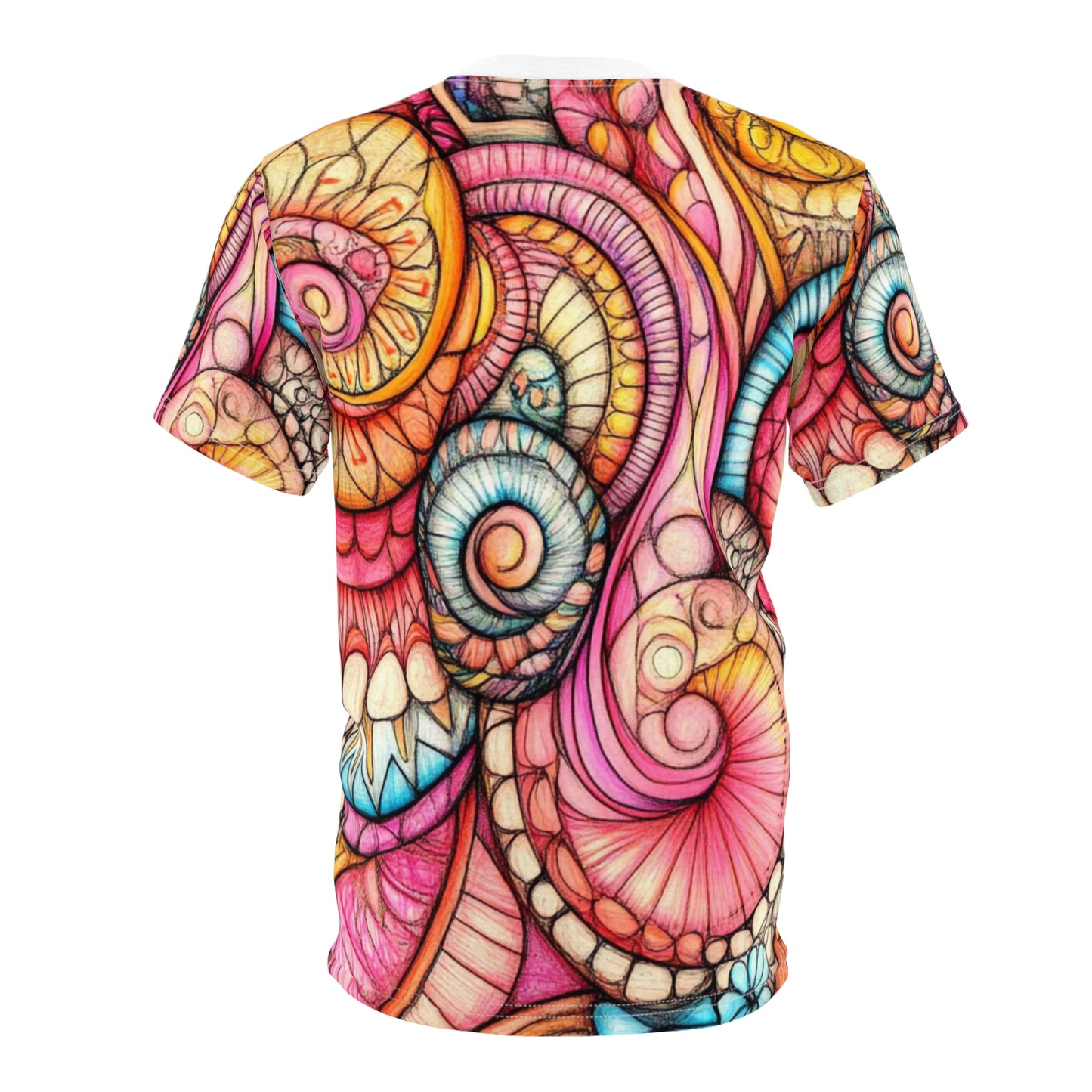 Abstract Seashell, Unisex Cut & Sew Tee (AOP)