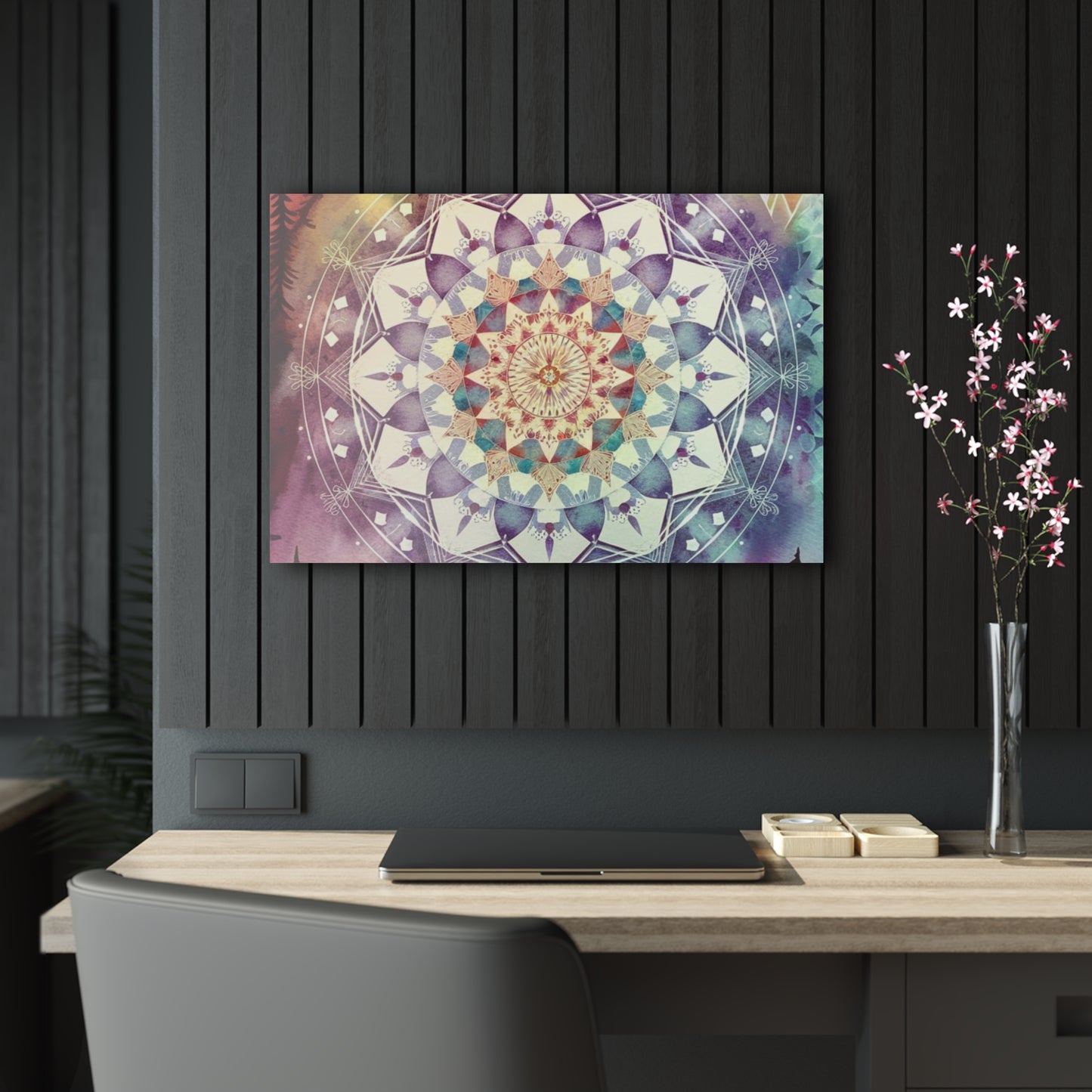 Geometric Pastel Rainbow, Acrylic Prints