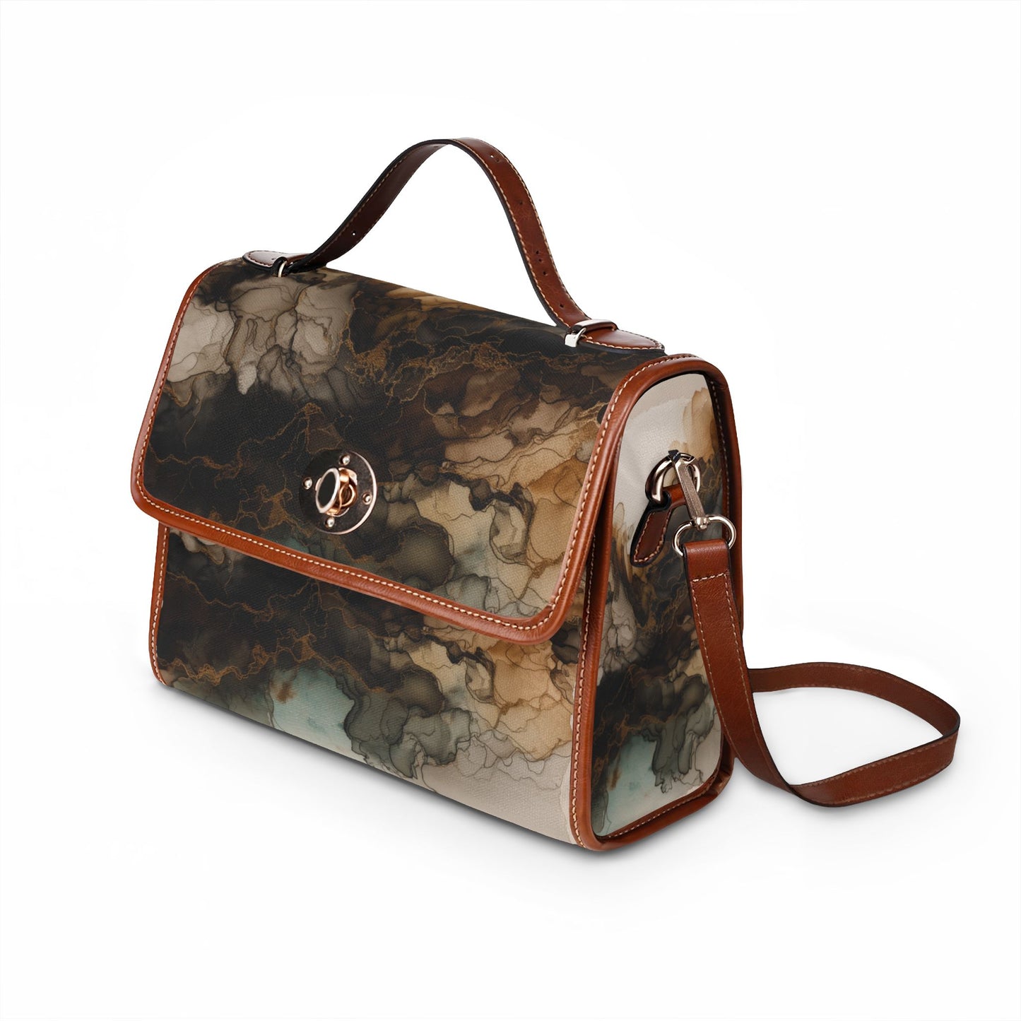 Earth Toned Watercolor, Canvas Bag