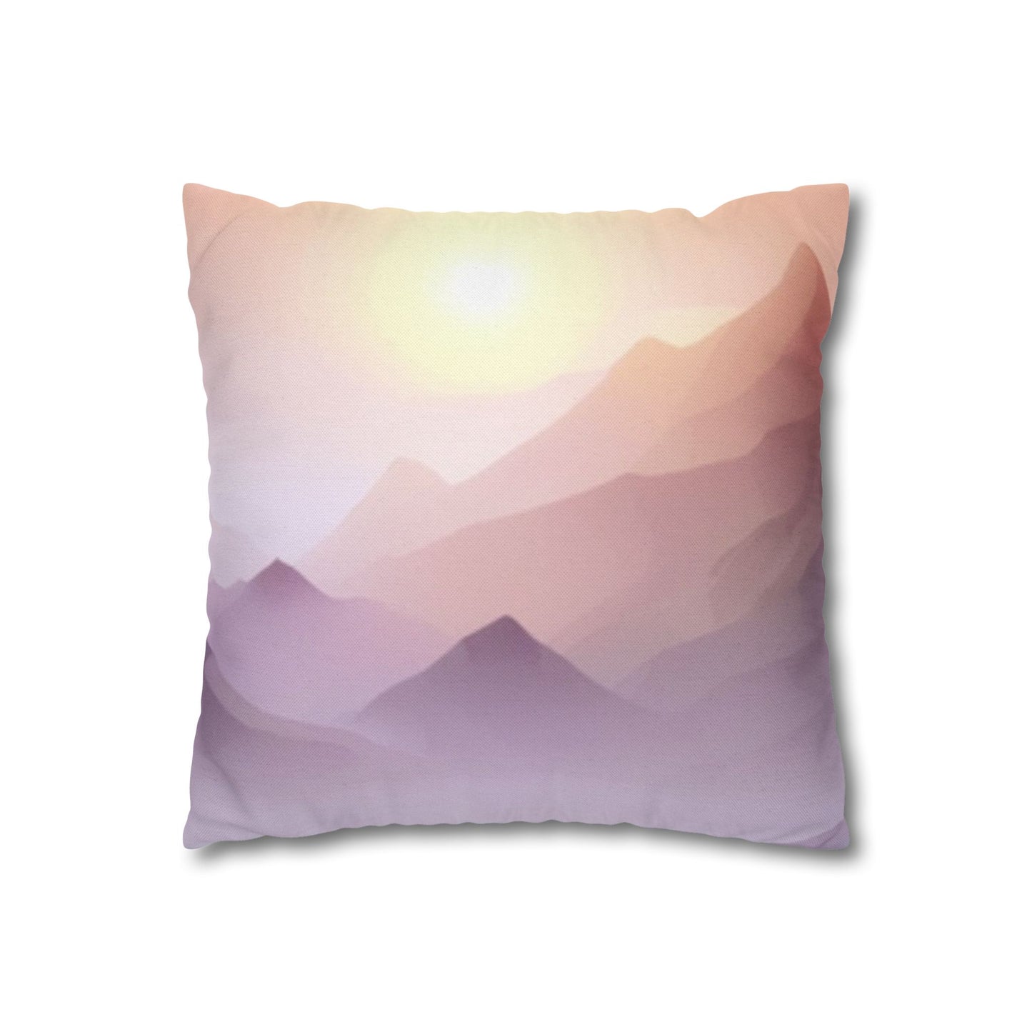 Purple Mountains, Polyester Square Pillowcase