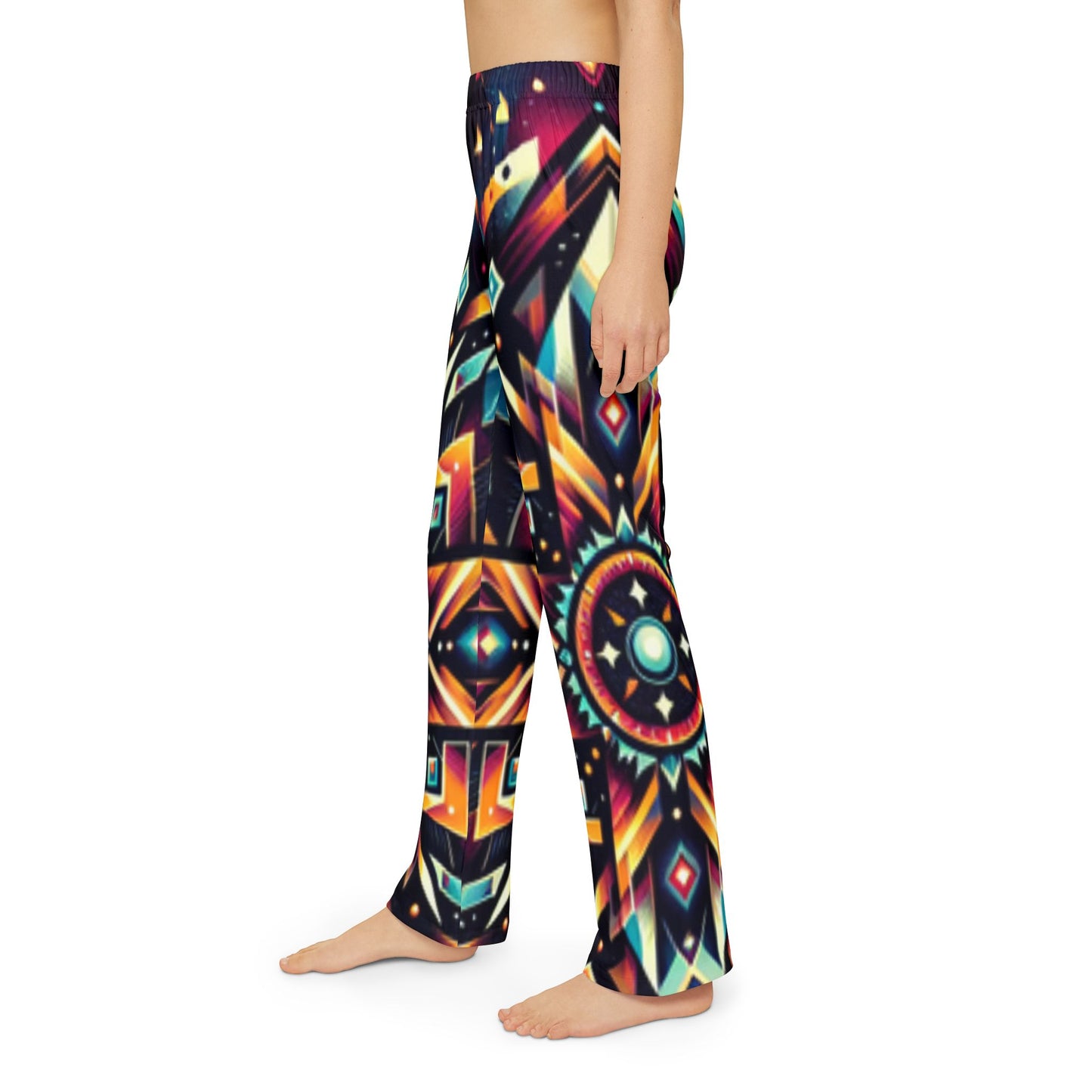 Geometric Tribal, Kids Pajama Pants (AOP)