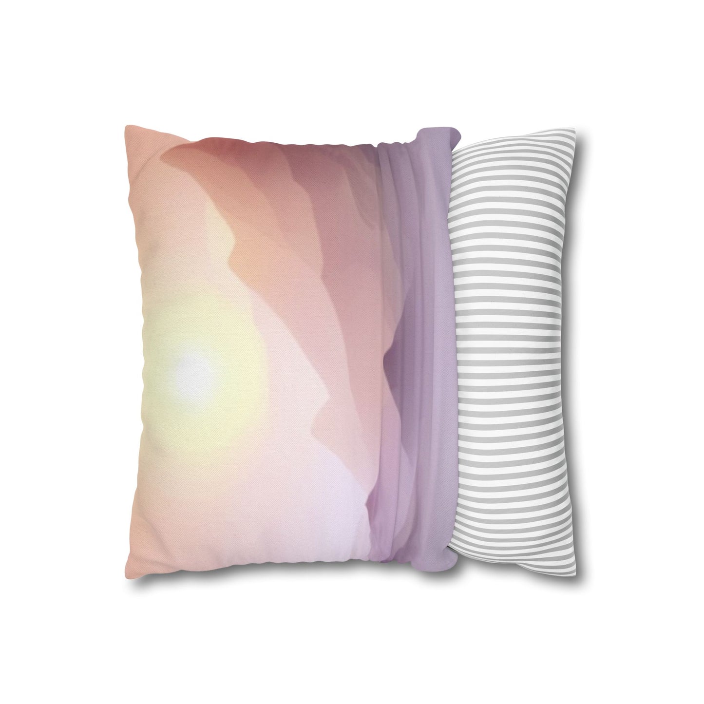 Purple Mountains, Polyester Square Pillowcase