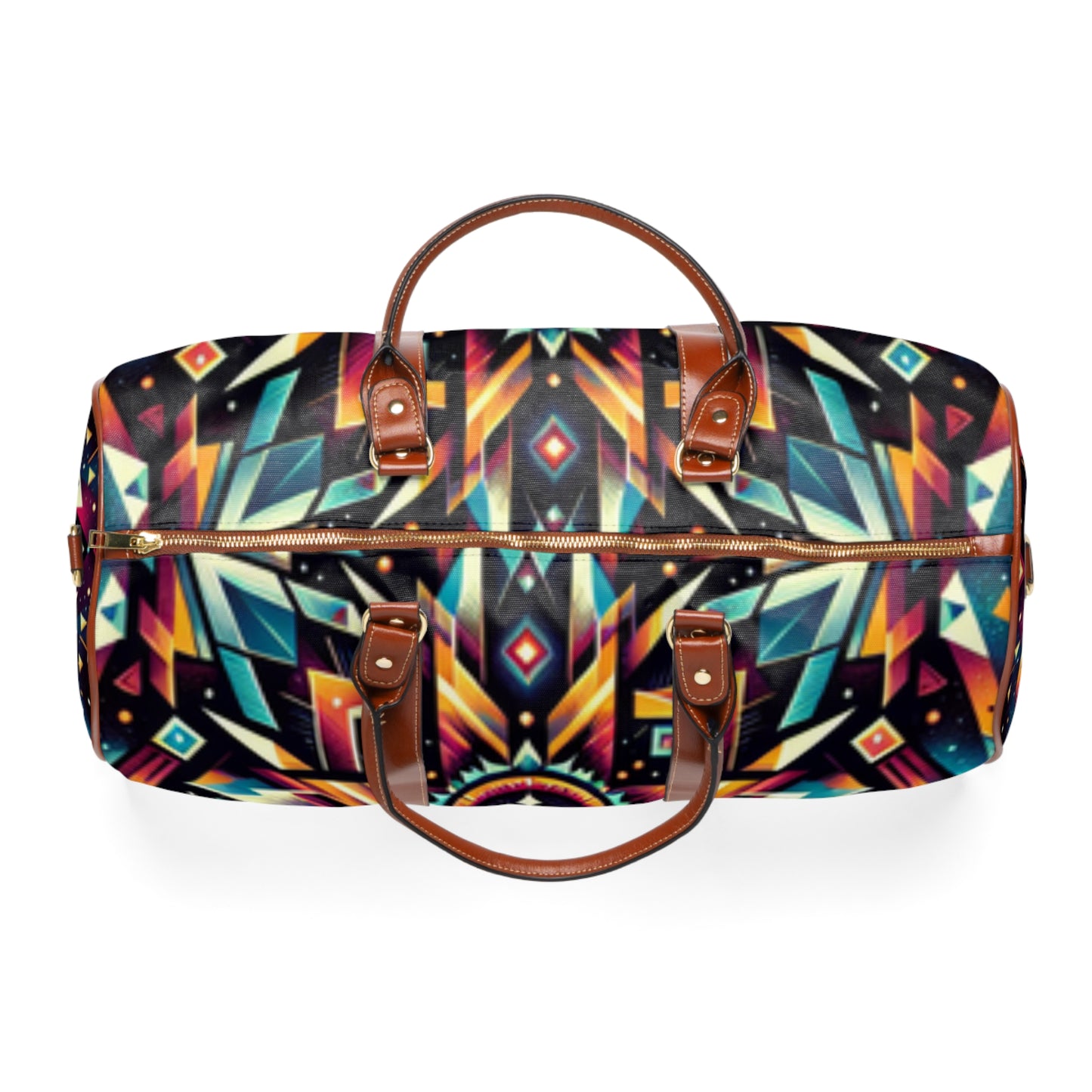 Geometric Tribal, Waterproof Travel Bag