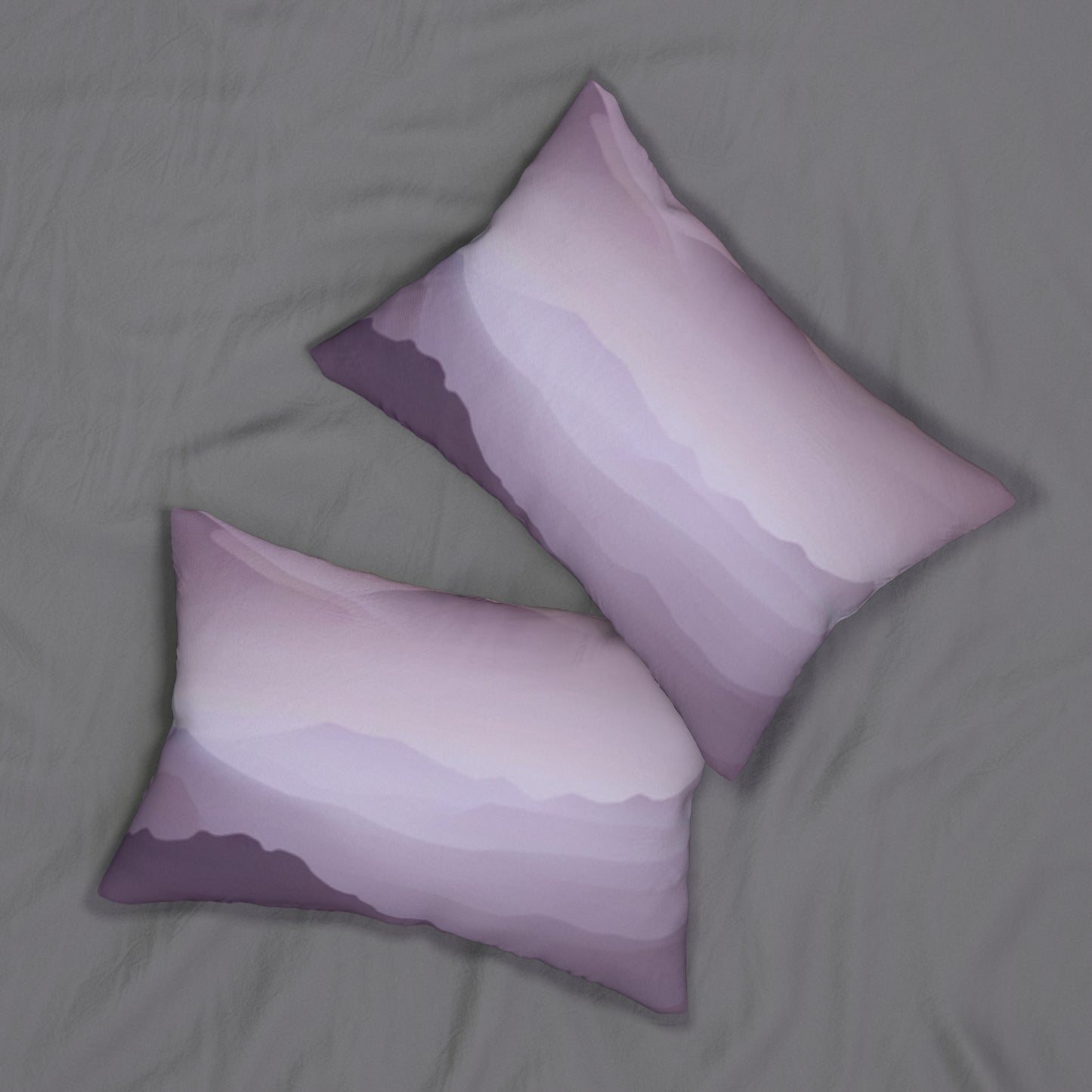 Purple Mountains Base, Spun Polyester Lumbar Pillow