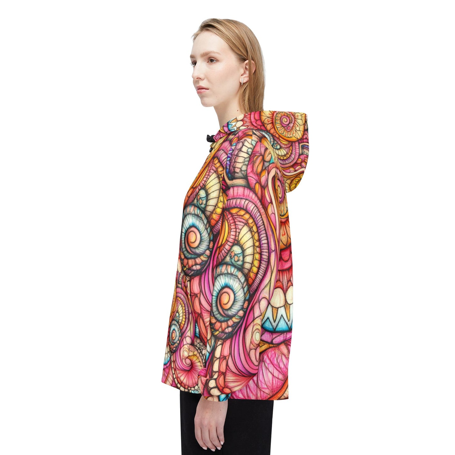 Abstract Seashell, Unisex Windbreaker Jacket (AOP)