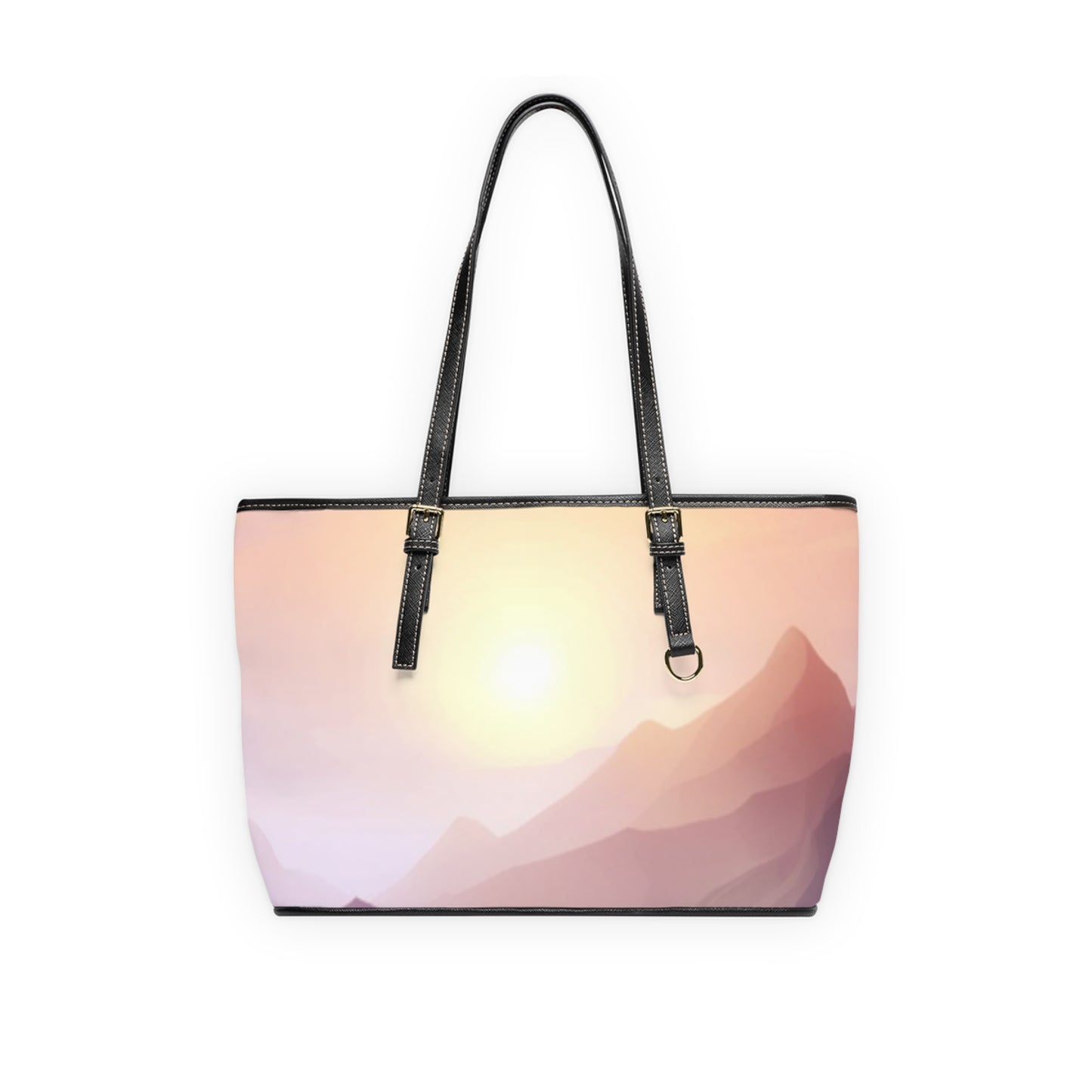 Purple Mountains Sun, PU Leather Shoulder Bag