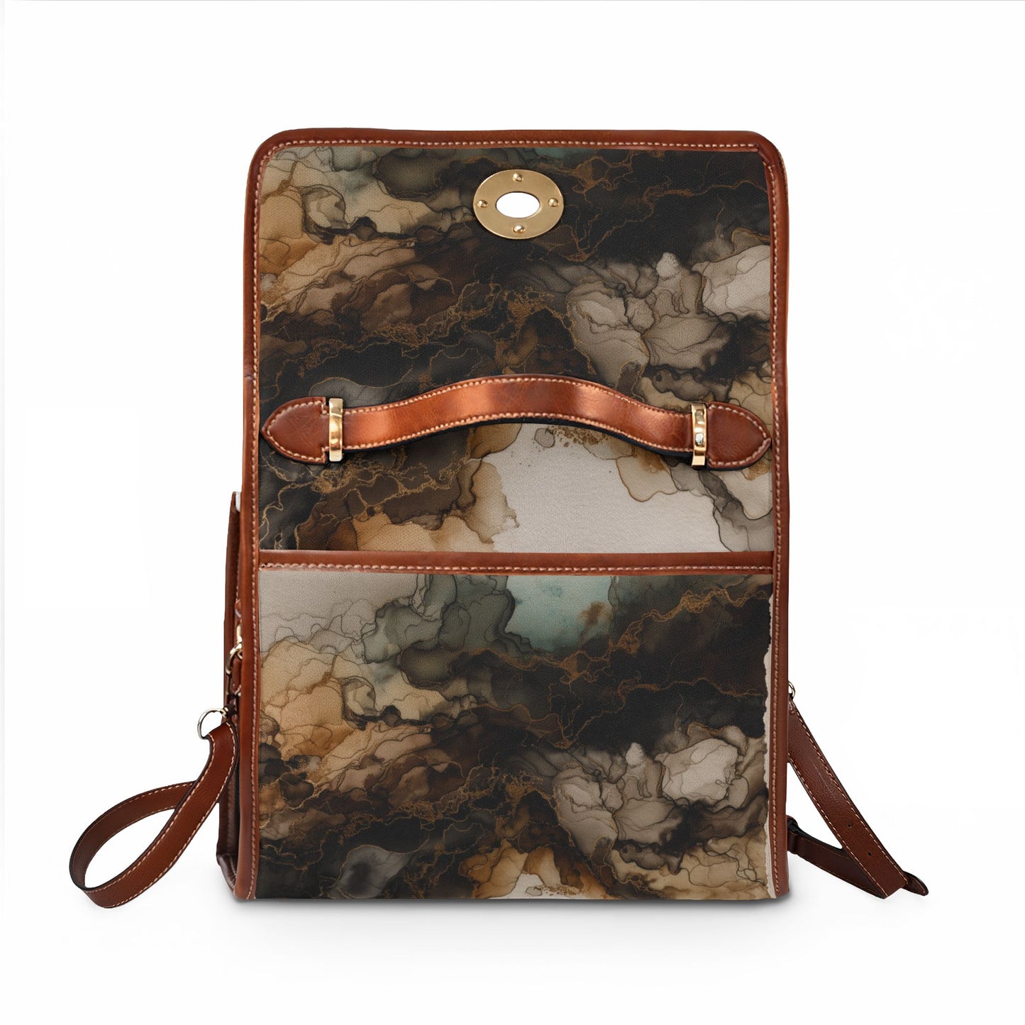 Earth Toned Watercolor, Canvas Bag