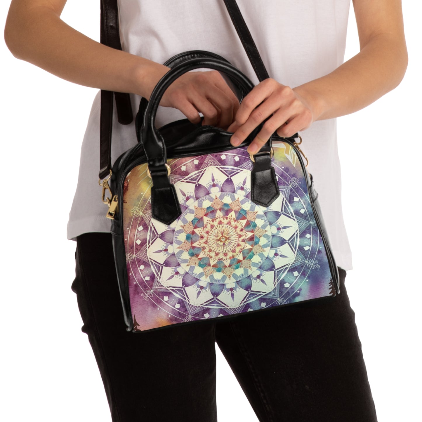 Geometric Pastel Rainbow, Shoulder Handbag