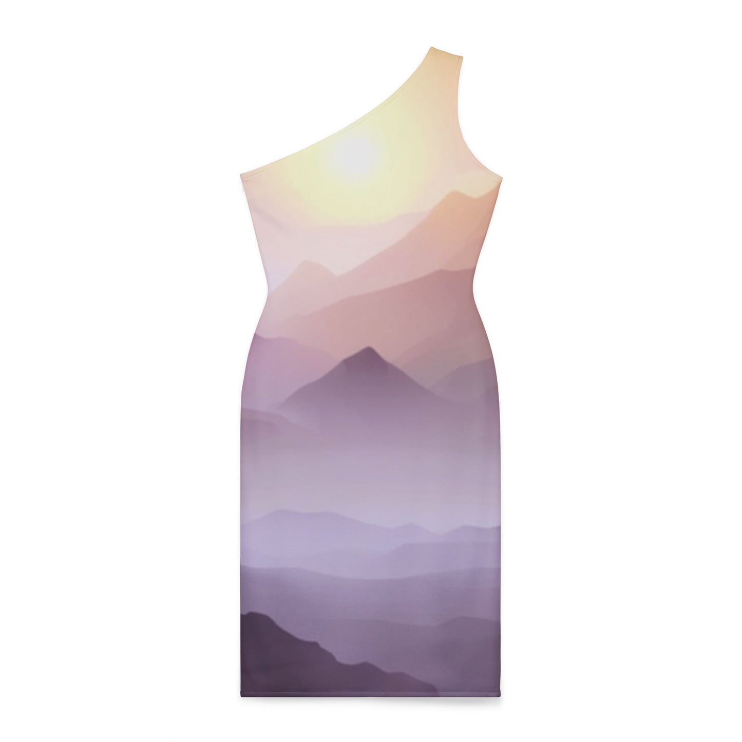 Purple Mountains, Shoulder Dress (AOP)