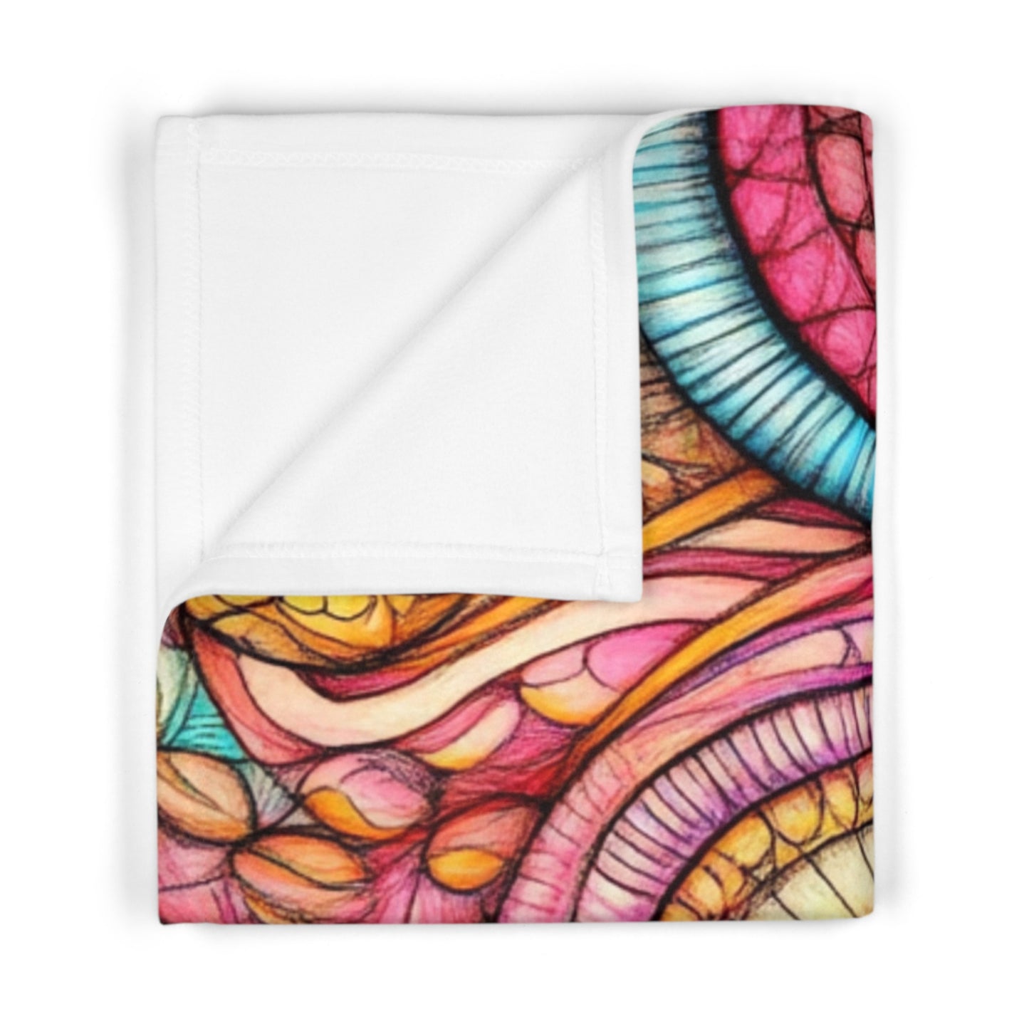 Abstract Seashell, Soft Fleece Baby Blanket