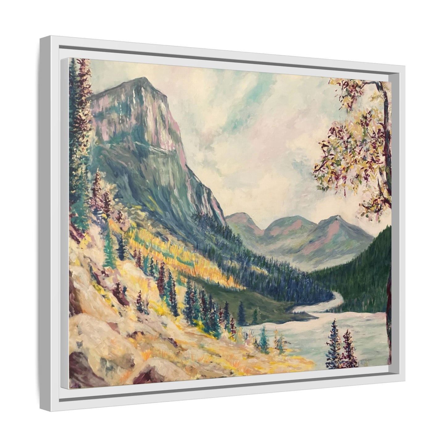 Cascading Landscape Framed Art, Nature Wall Decor, Scenic Home Décor, Mountain Artwork, Gift for Nature Lovers