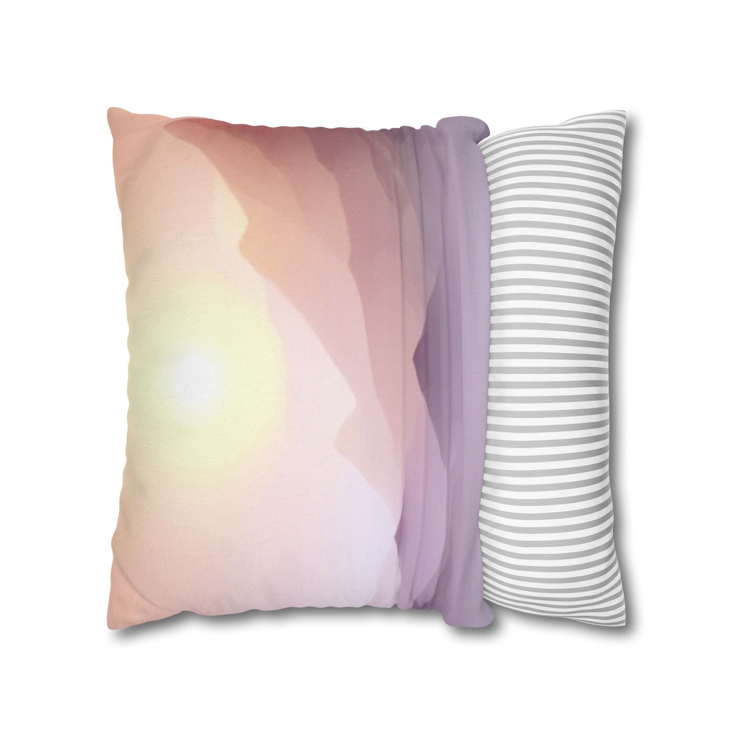 Purple Mountains, Polyester Square Pillowcase